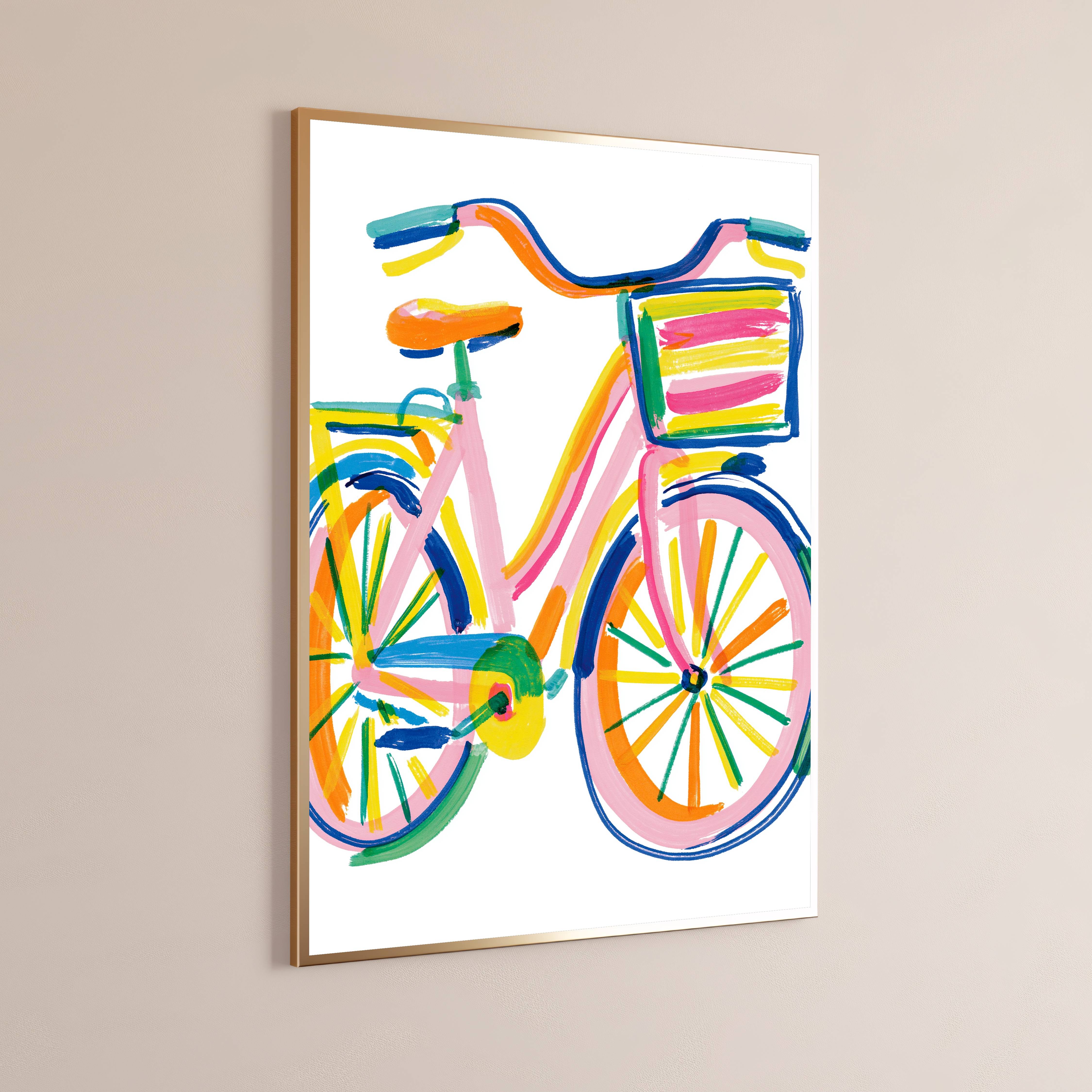 Colourful Bicycle Pop Art Print