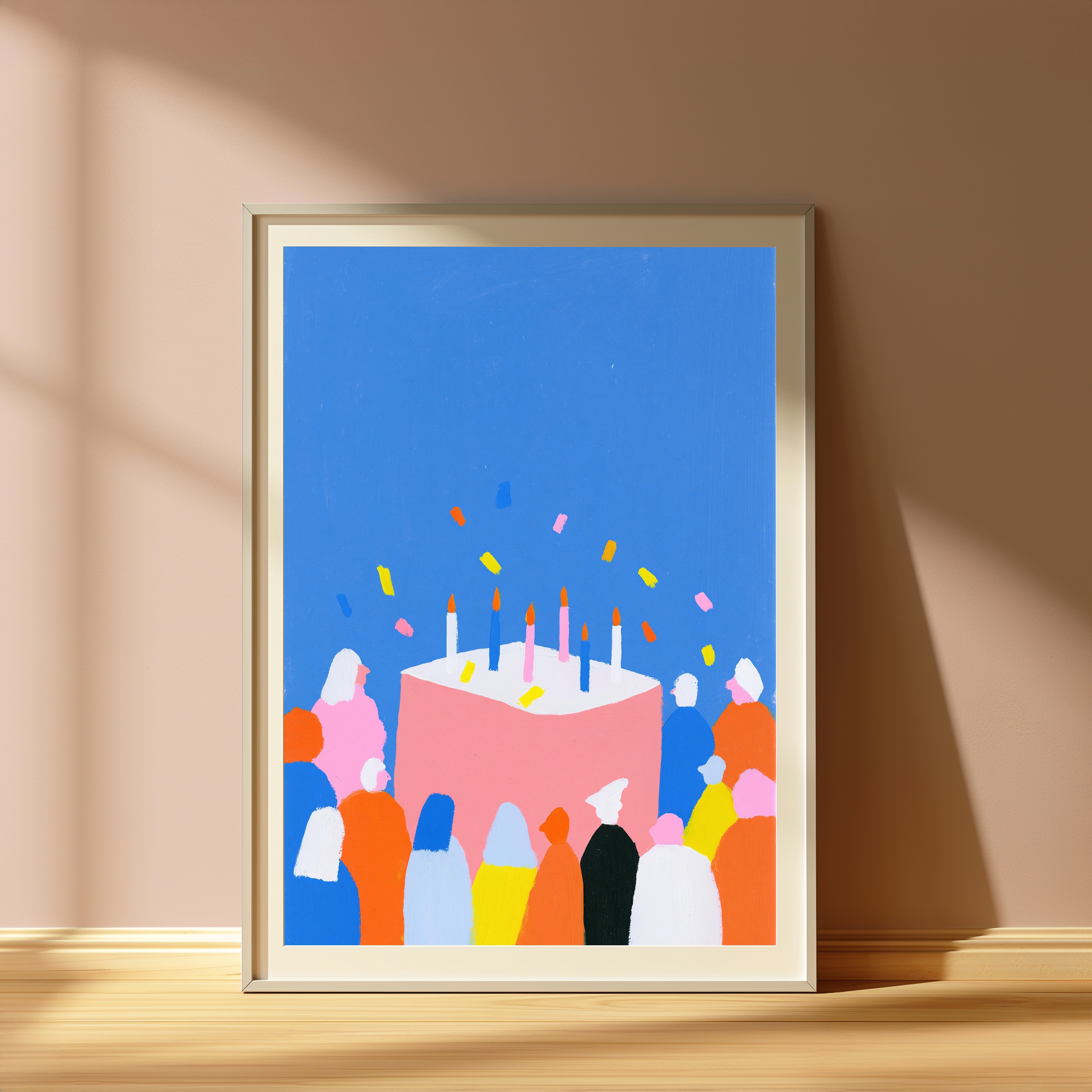 Colourful Birthday Cake Party Pop Art Print view 4