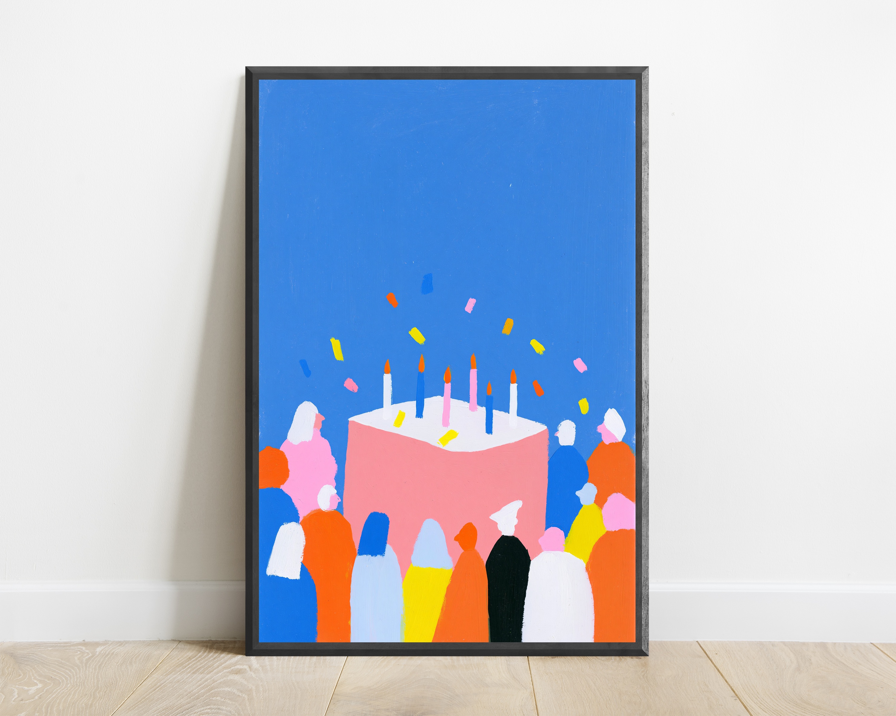 Colourful Birthday Cake Party Pop Art Print