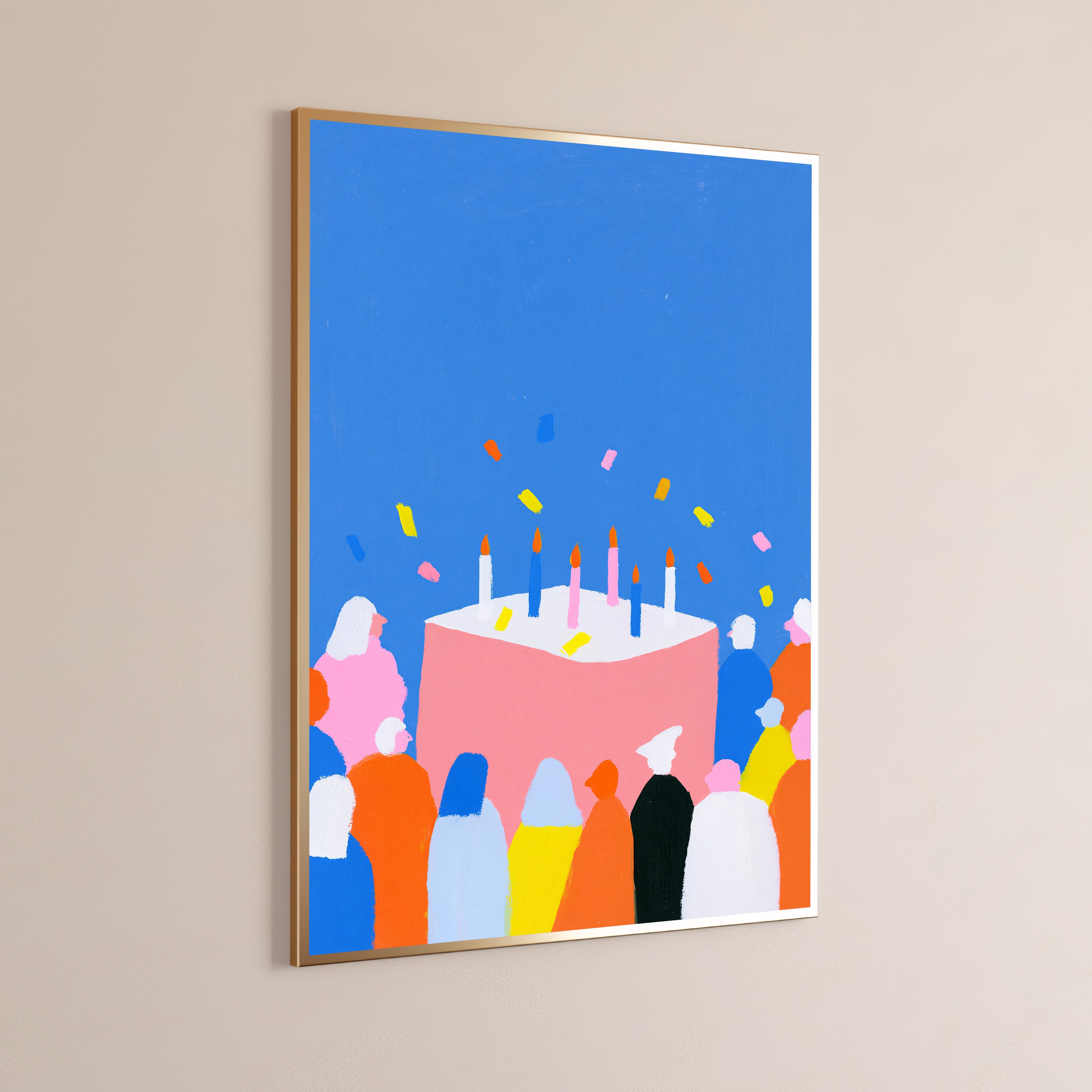 Colourful Birthday Cake Party Pop Art Print