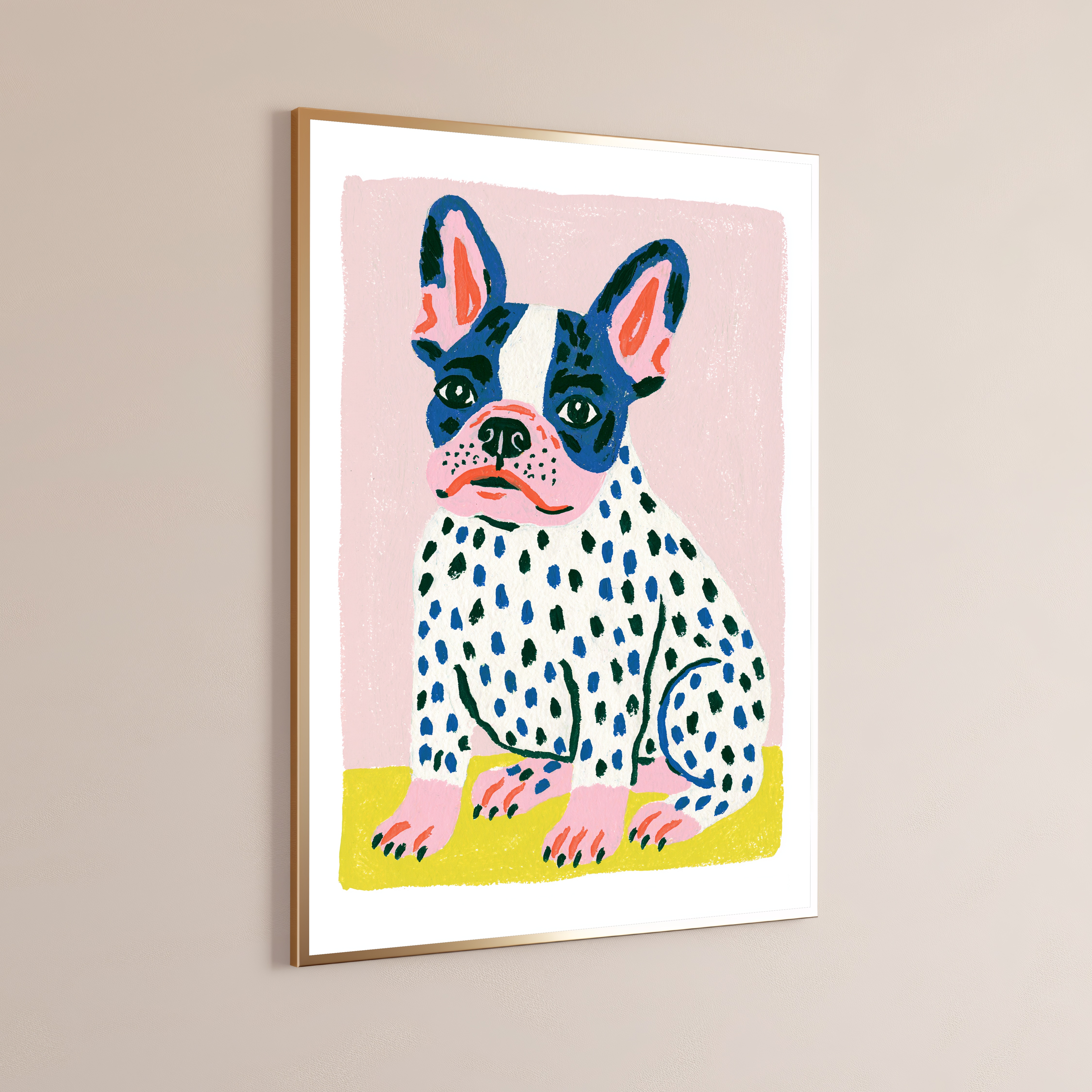 Colourful French Bulldog Pop Art Print