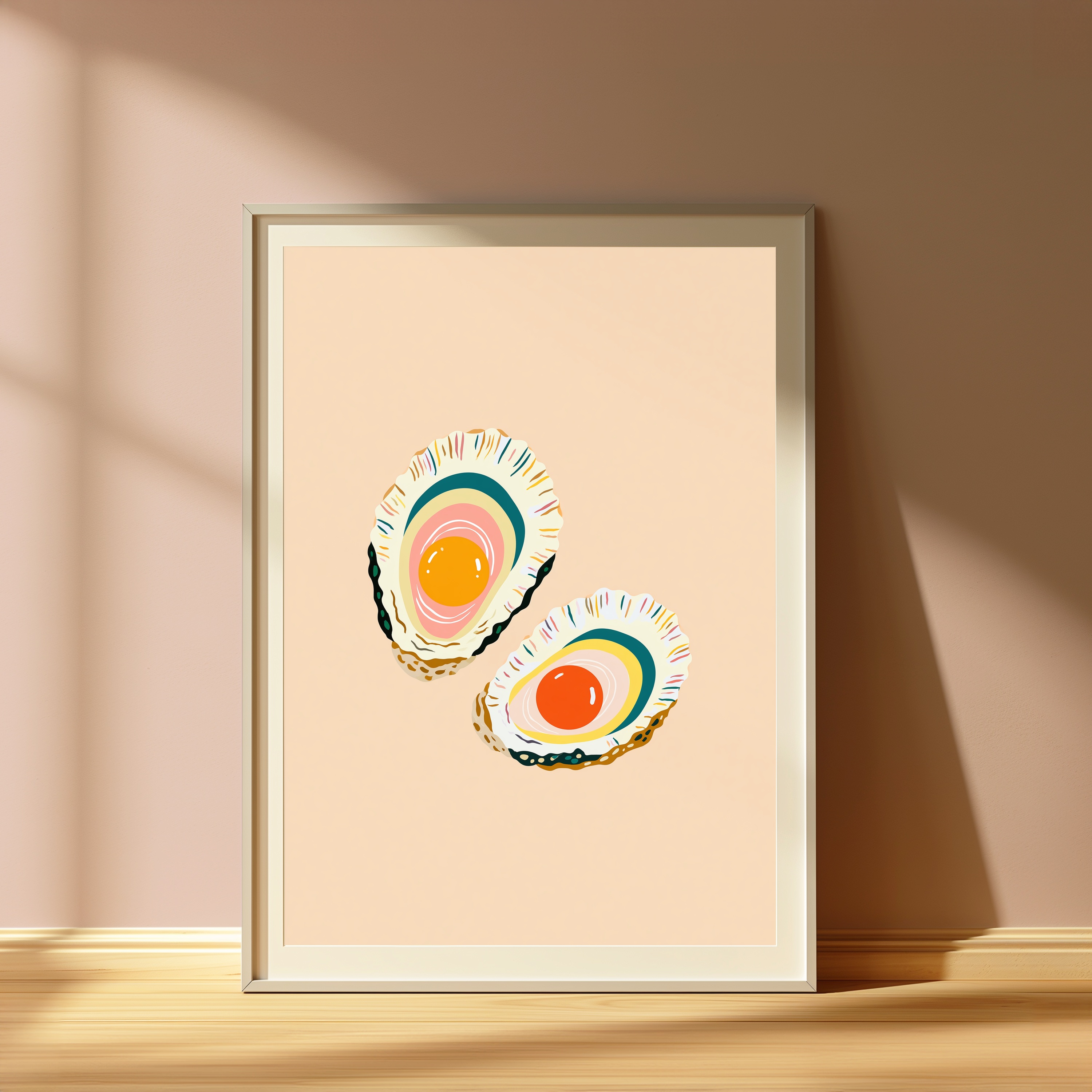 Colourful Oyster Shells Wall Art Print view 4