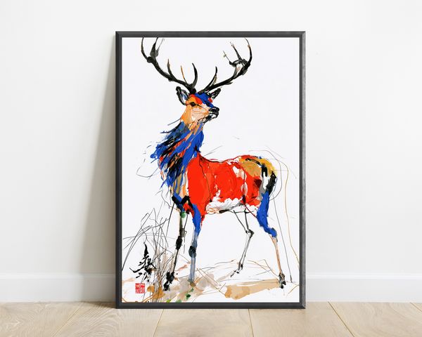 Stag Deer Pop Art Print