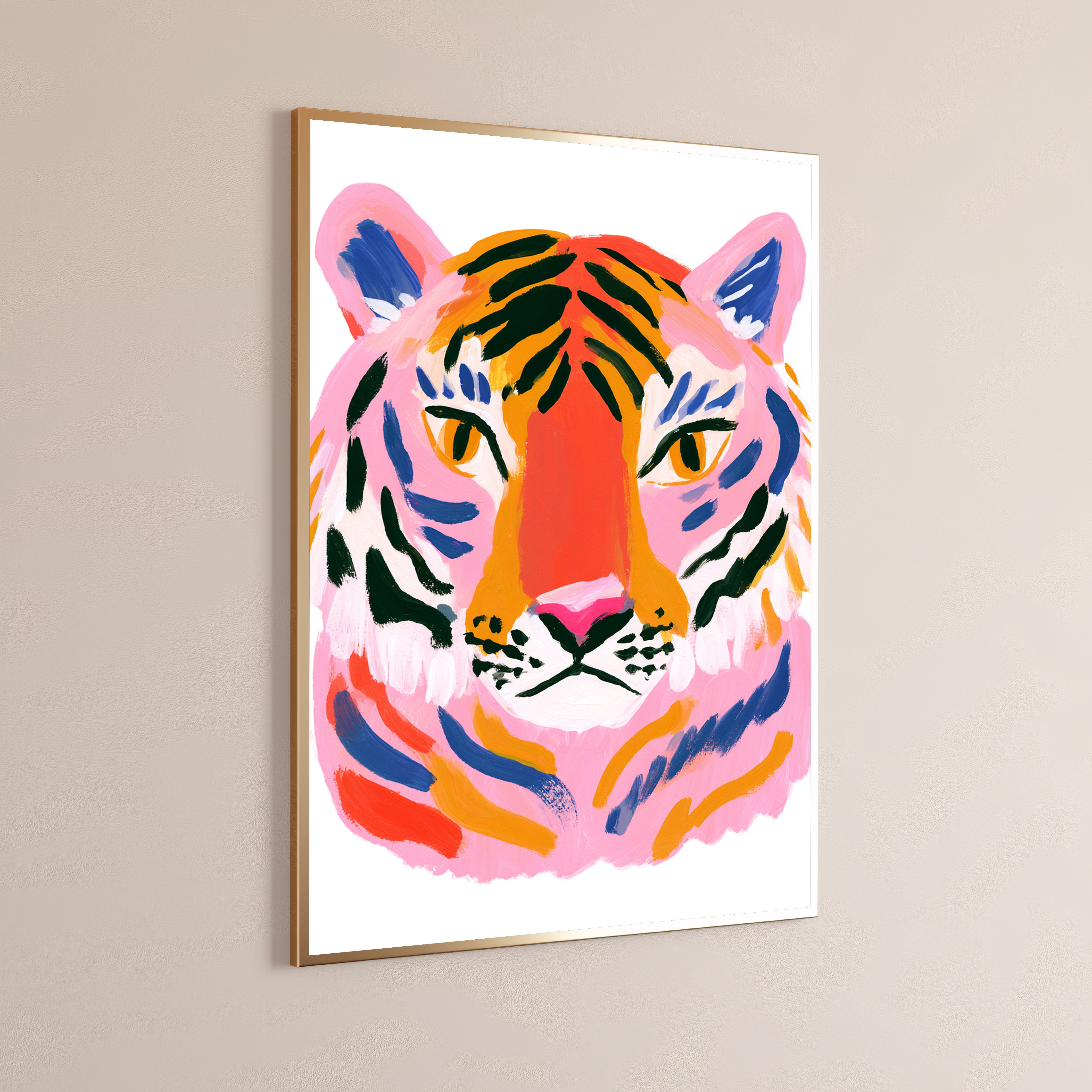 Colourful Tiger Pop Art Print