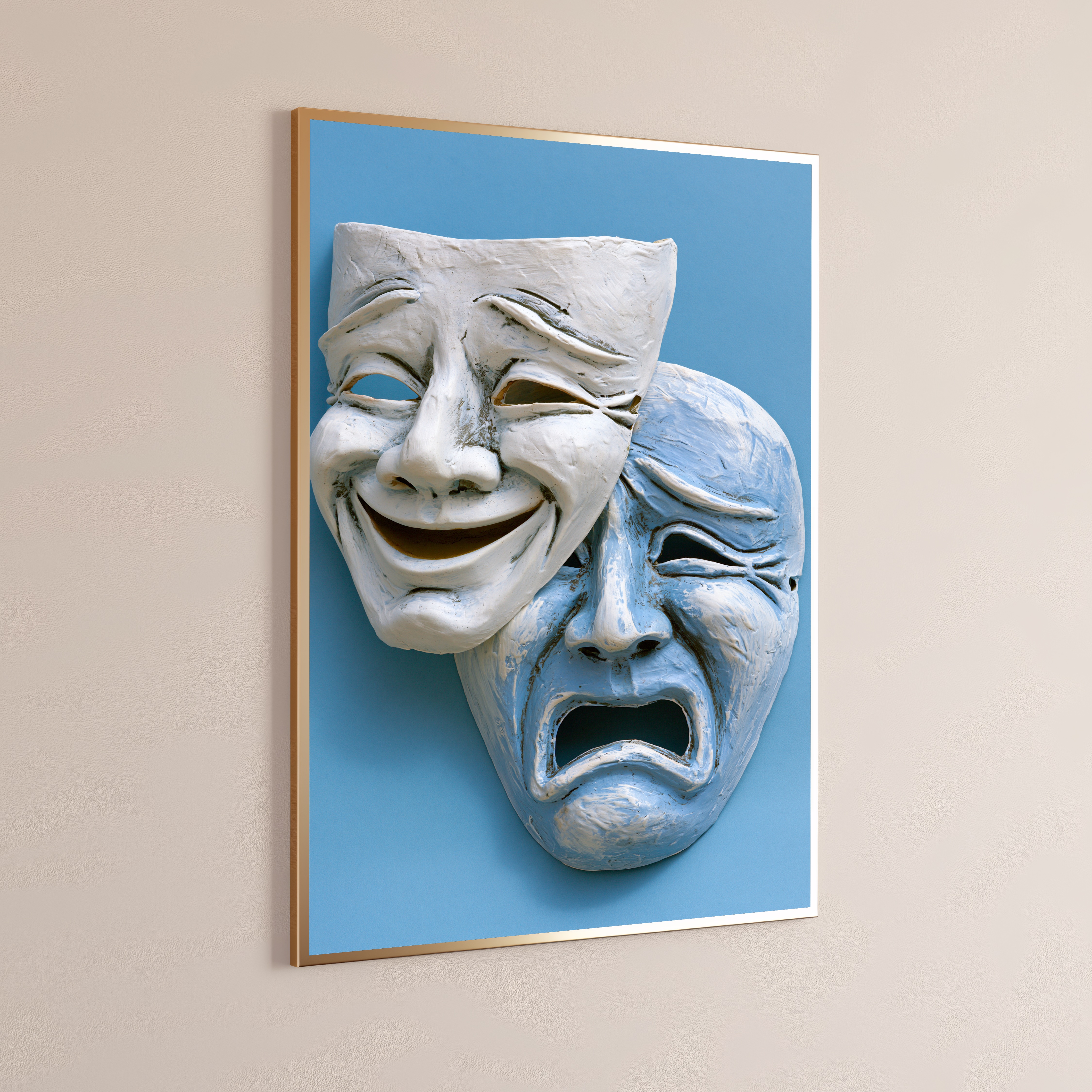 Comedy Tragedy Masks Wall Art Print