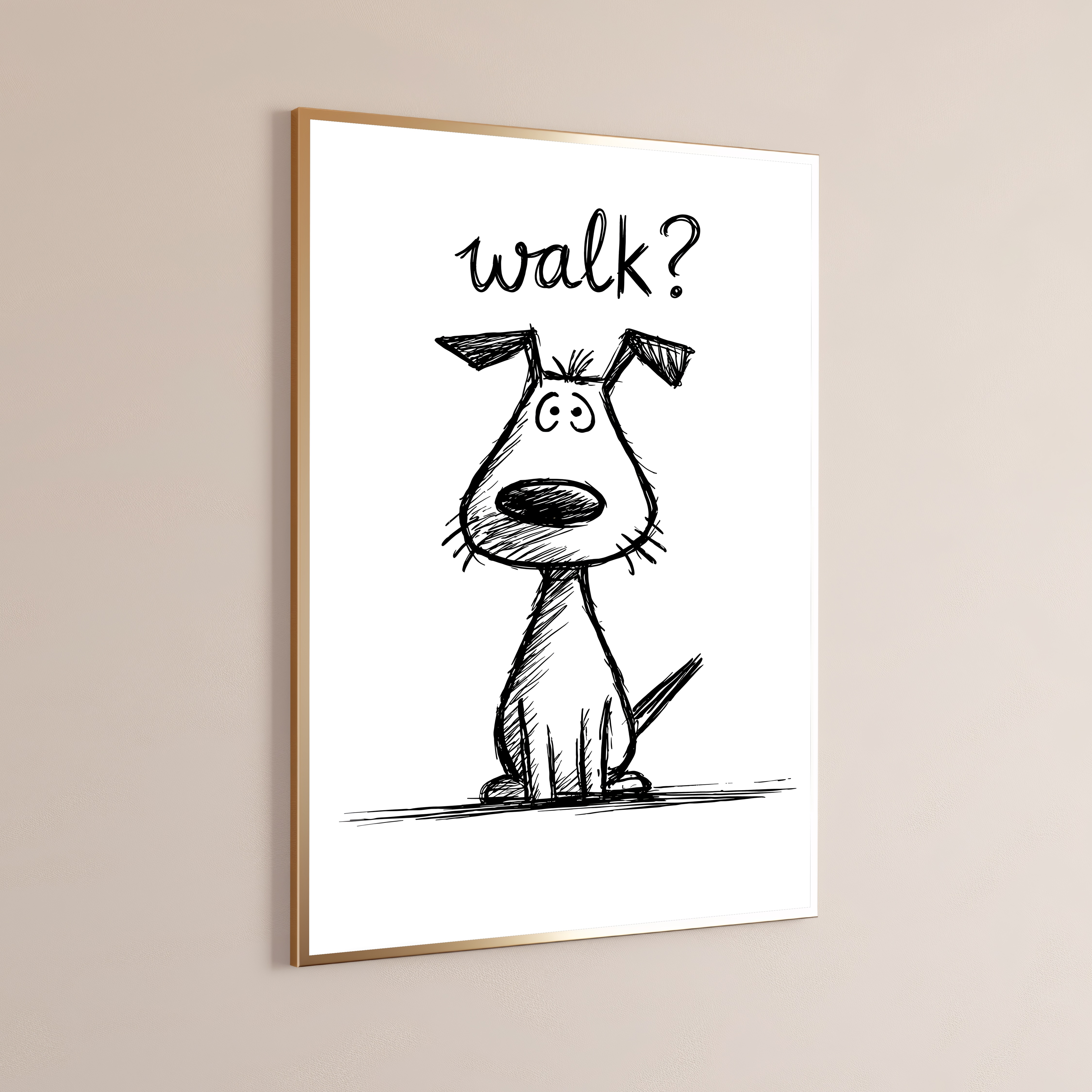 Walk? Dog Wall Art Print