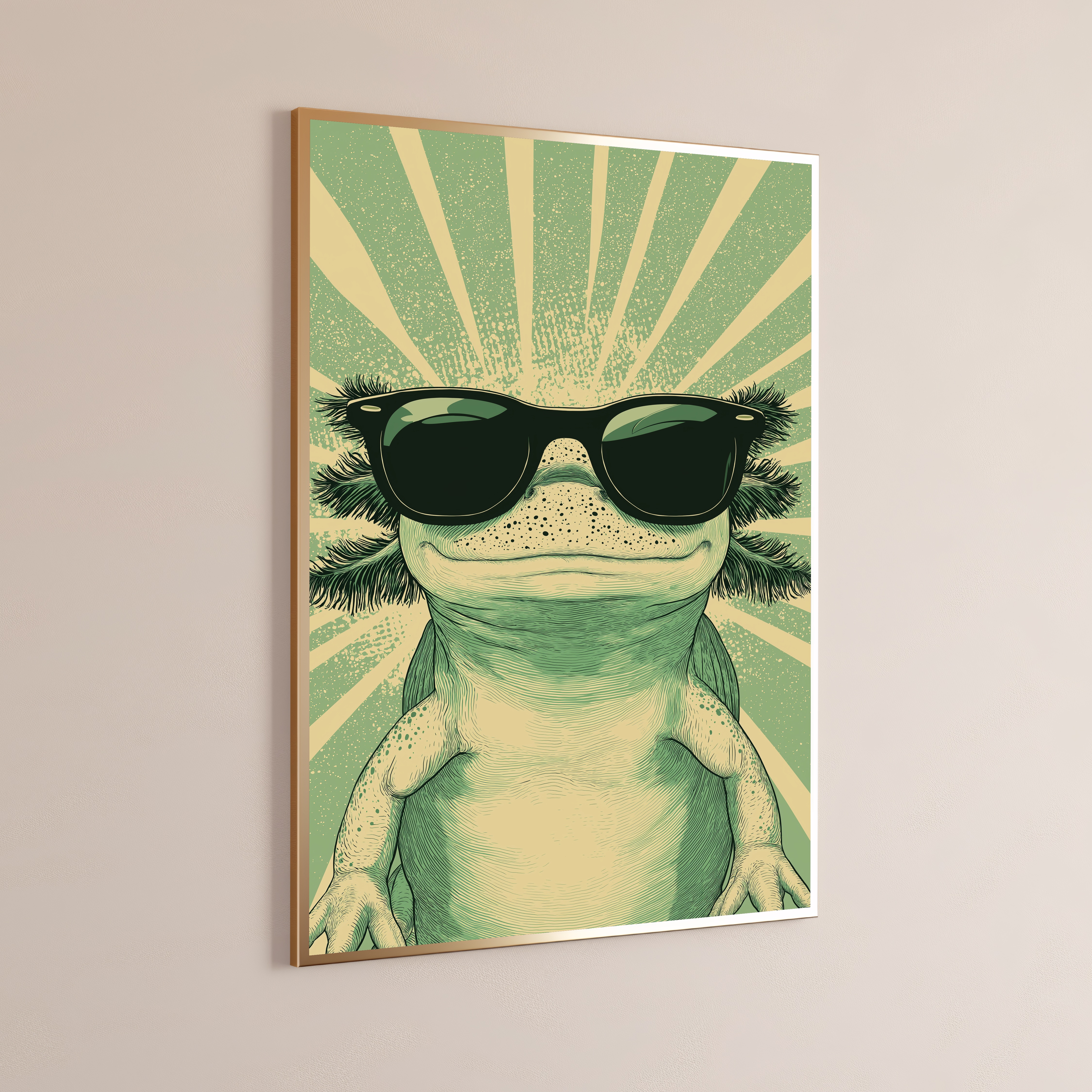 Cool Axolotl Sunglasses Print