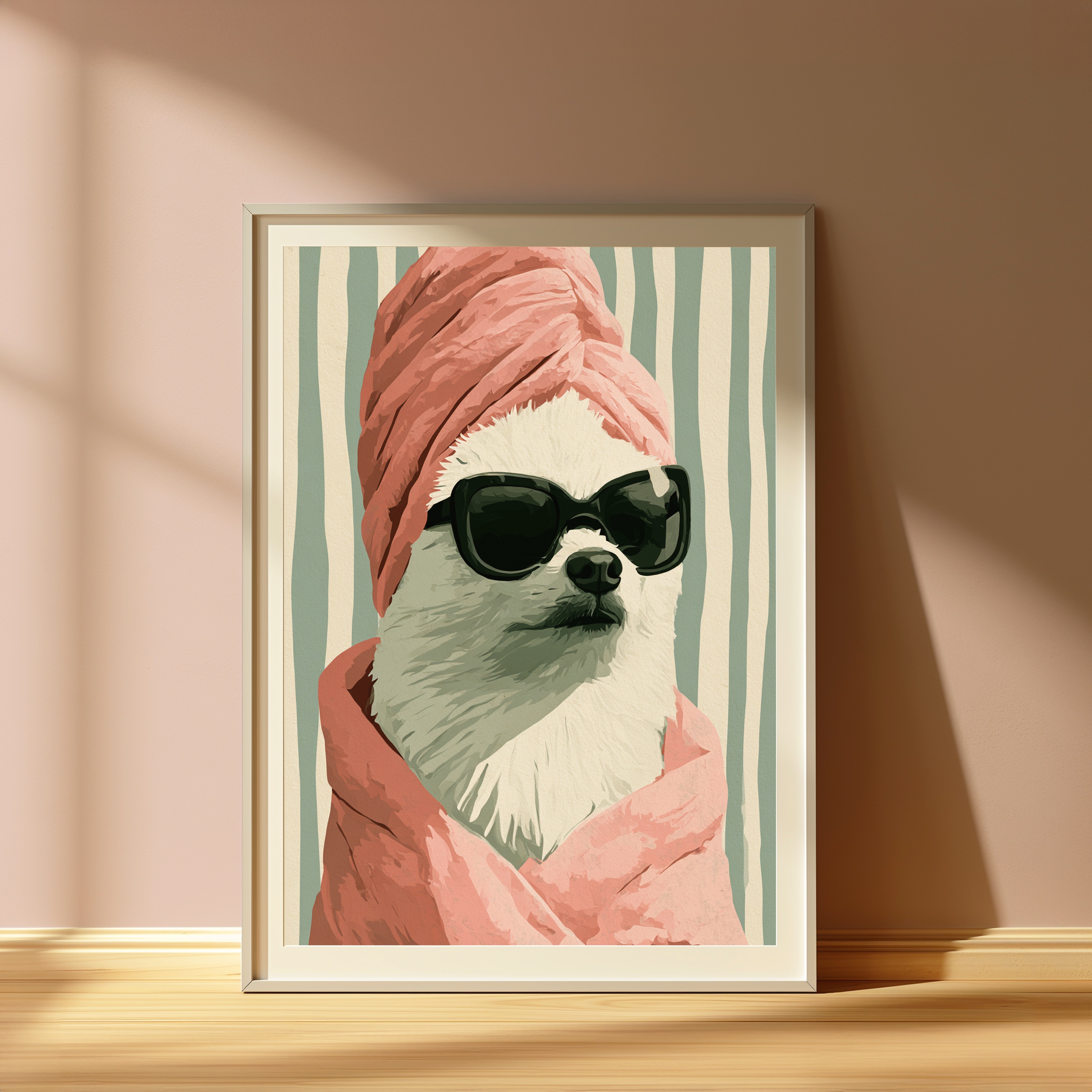 Cool Bearded Man Sunglasses Pop Art Print view 4