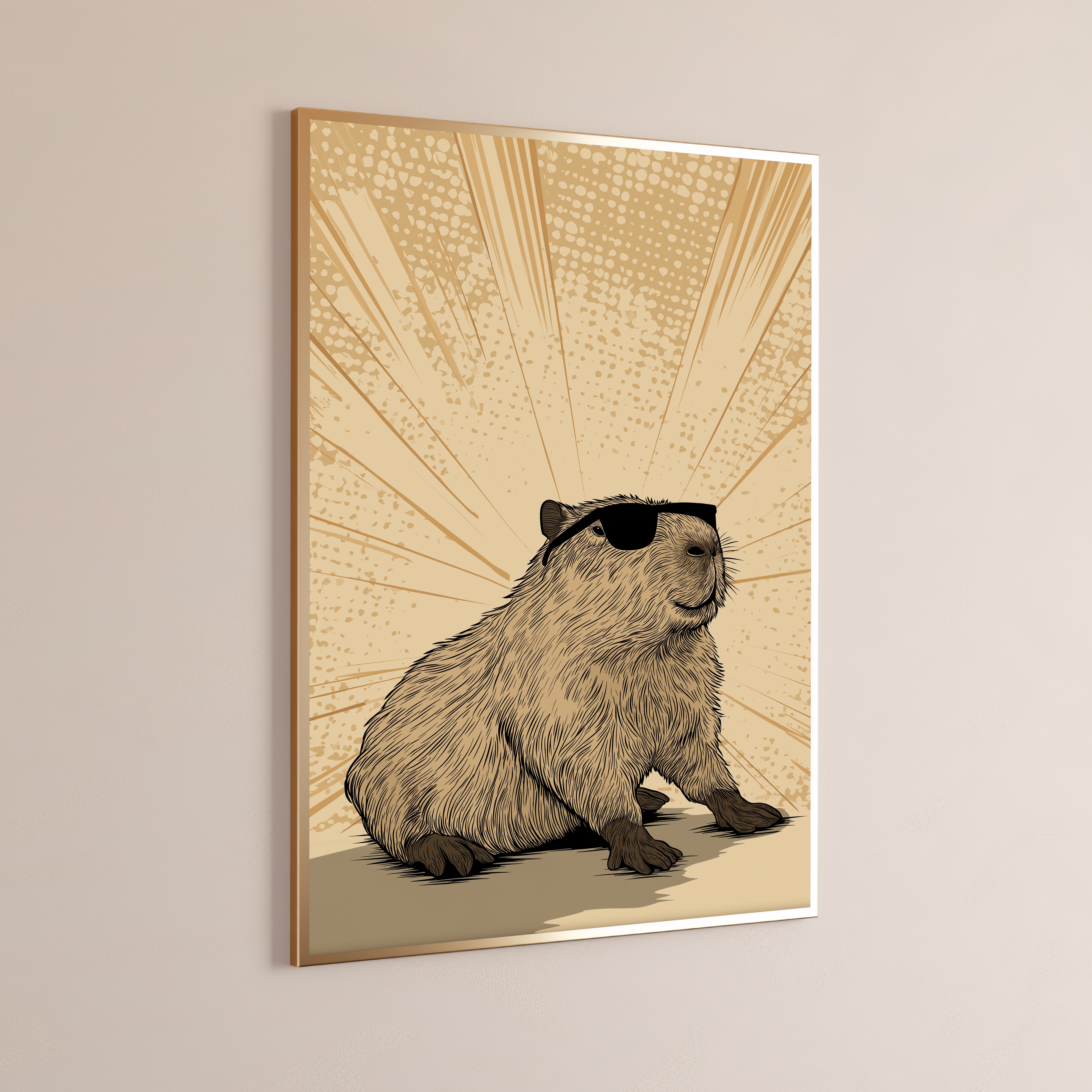 Cool Capybara Sunglasses Print
