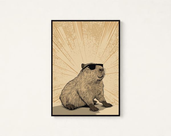 Capybara Sunglasses Print