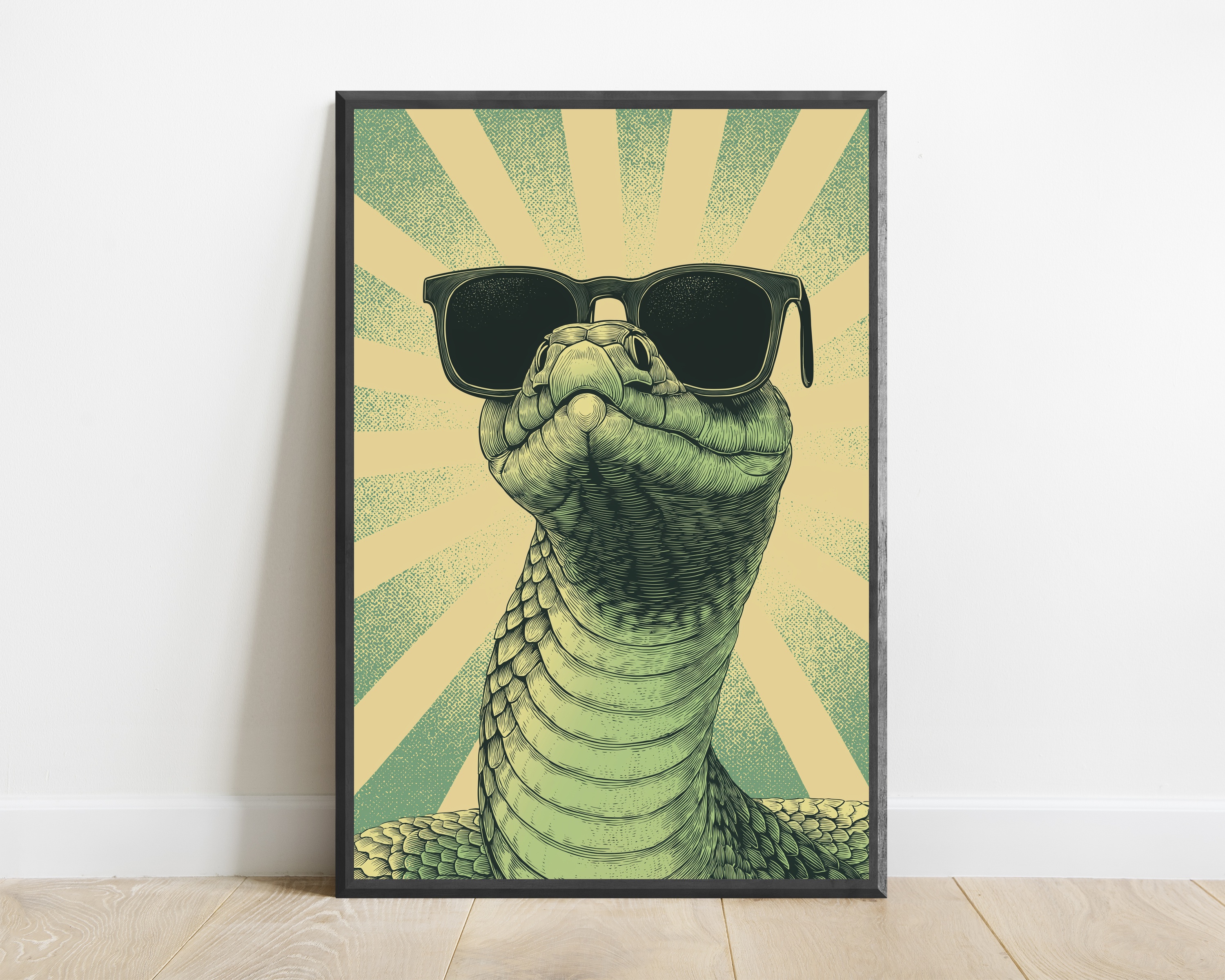 Cool Cobra with Sunglasses Print