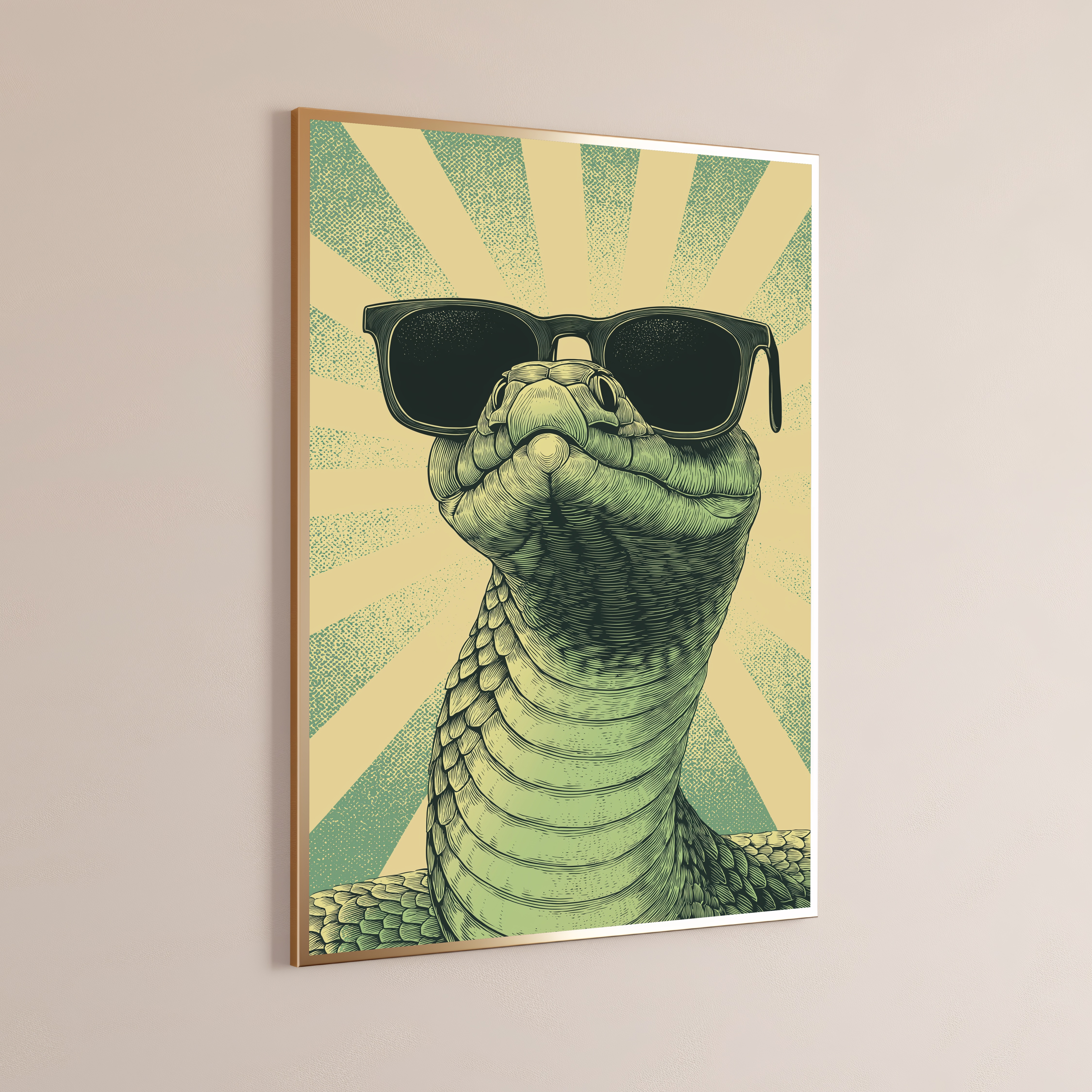Cool Cobra with Sunglasses Print