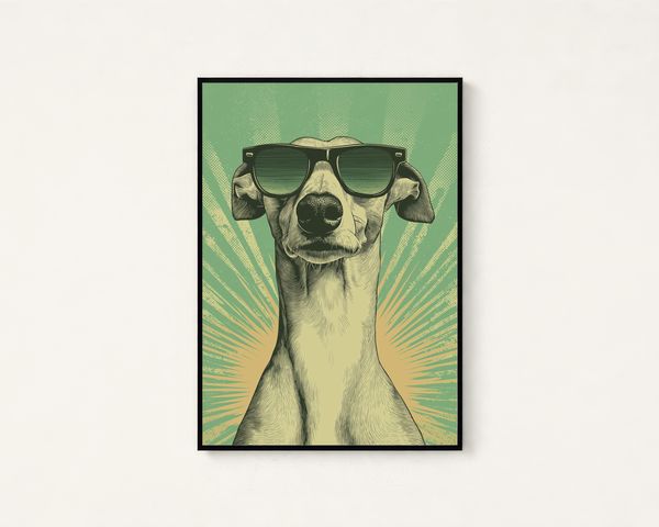 Dog with Sunglasses Print