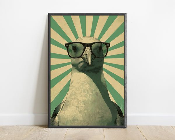 Seagull Sunglasses Pop Art Print