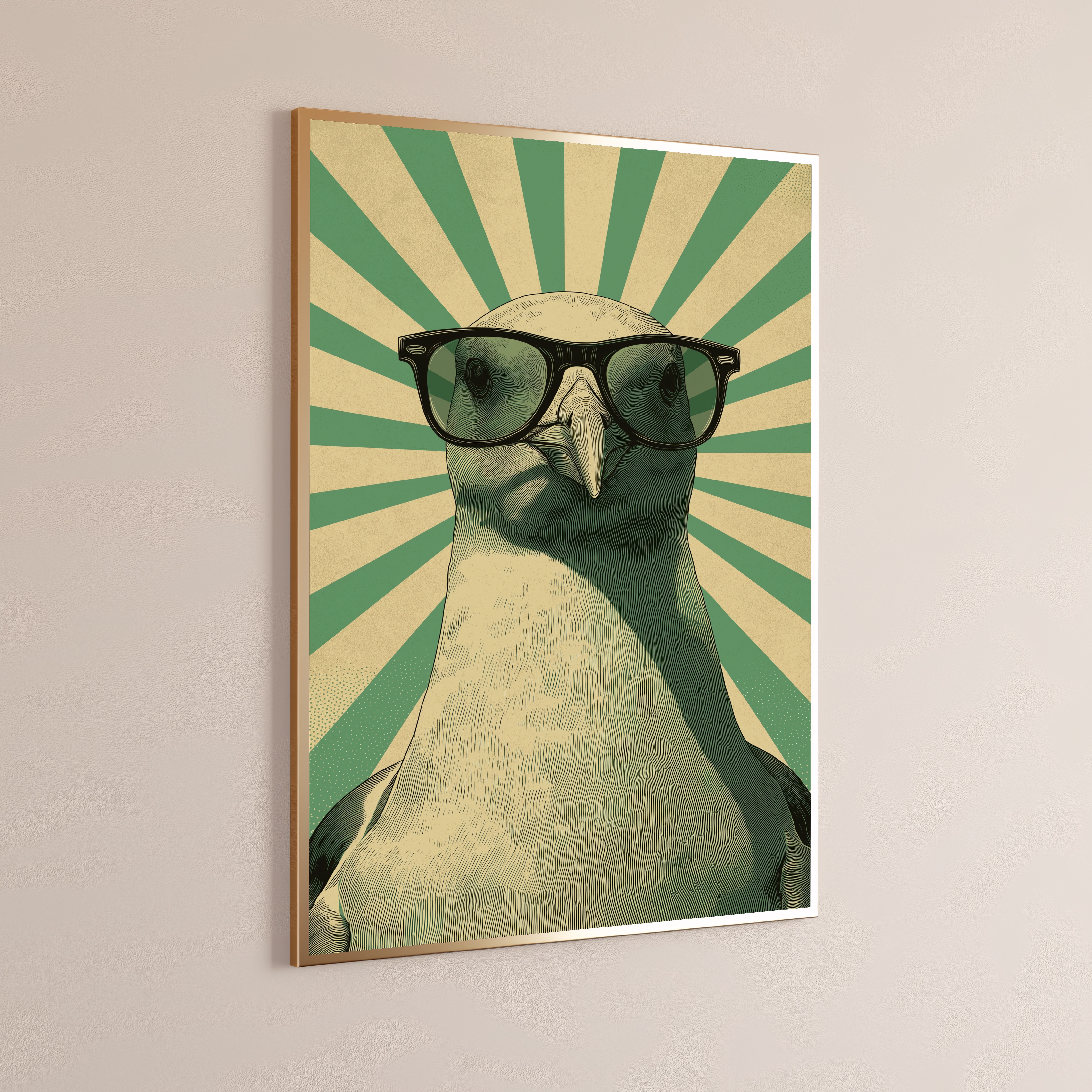 Cool Seagull with Sunglasses Print