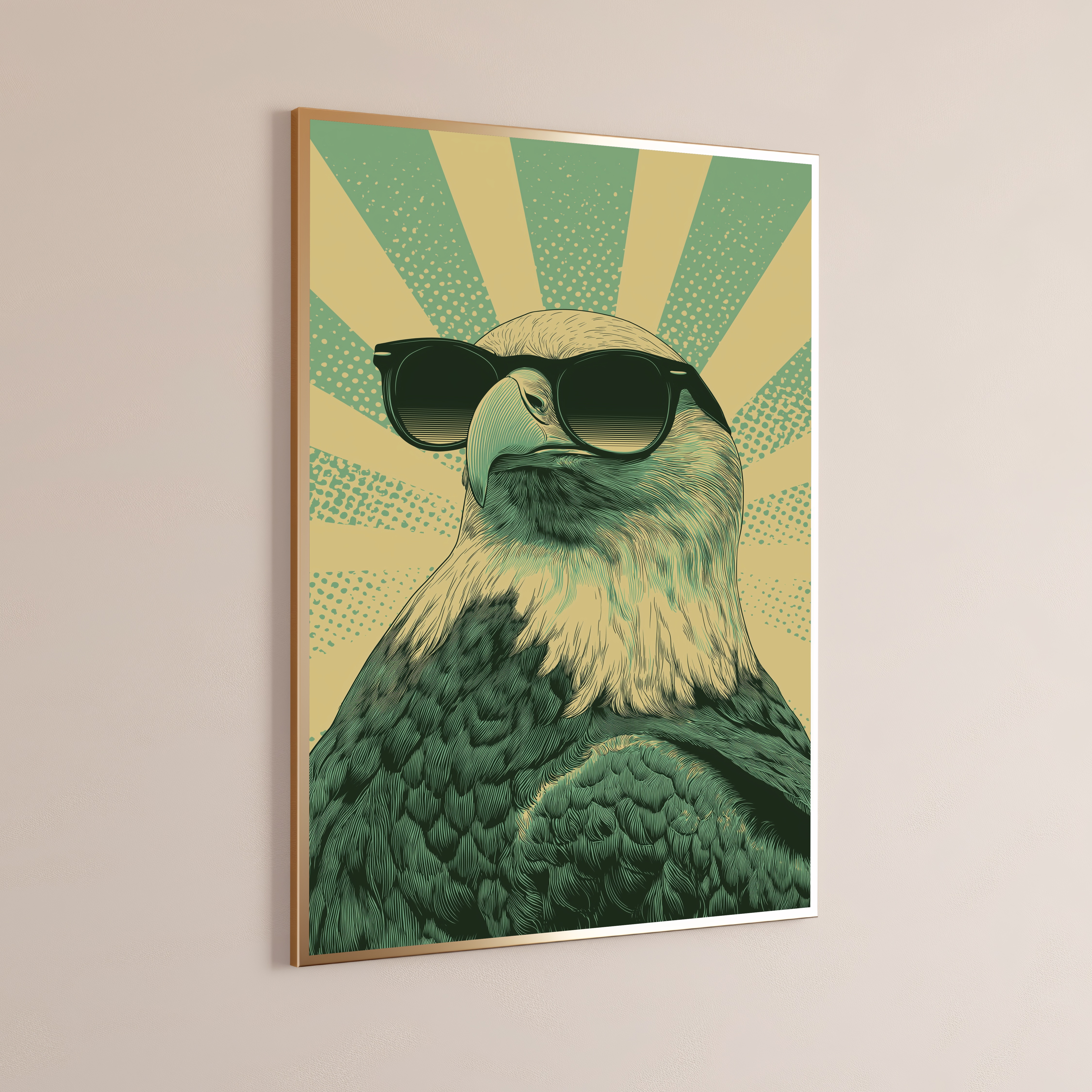 Cool Eagle with Sunglasses Print