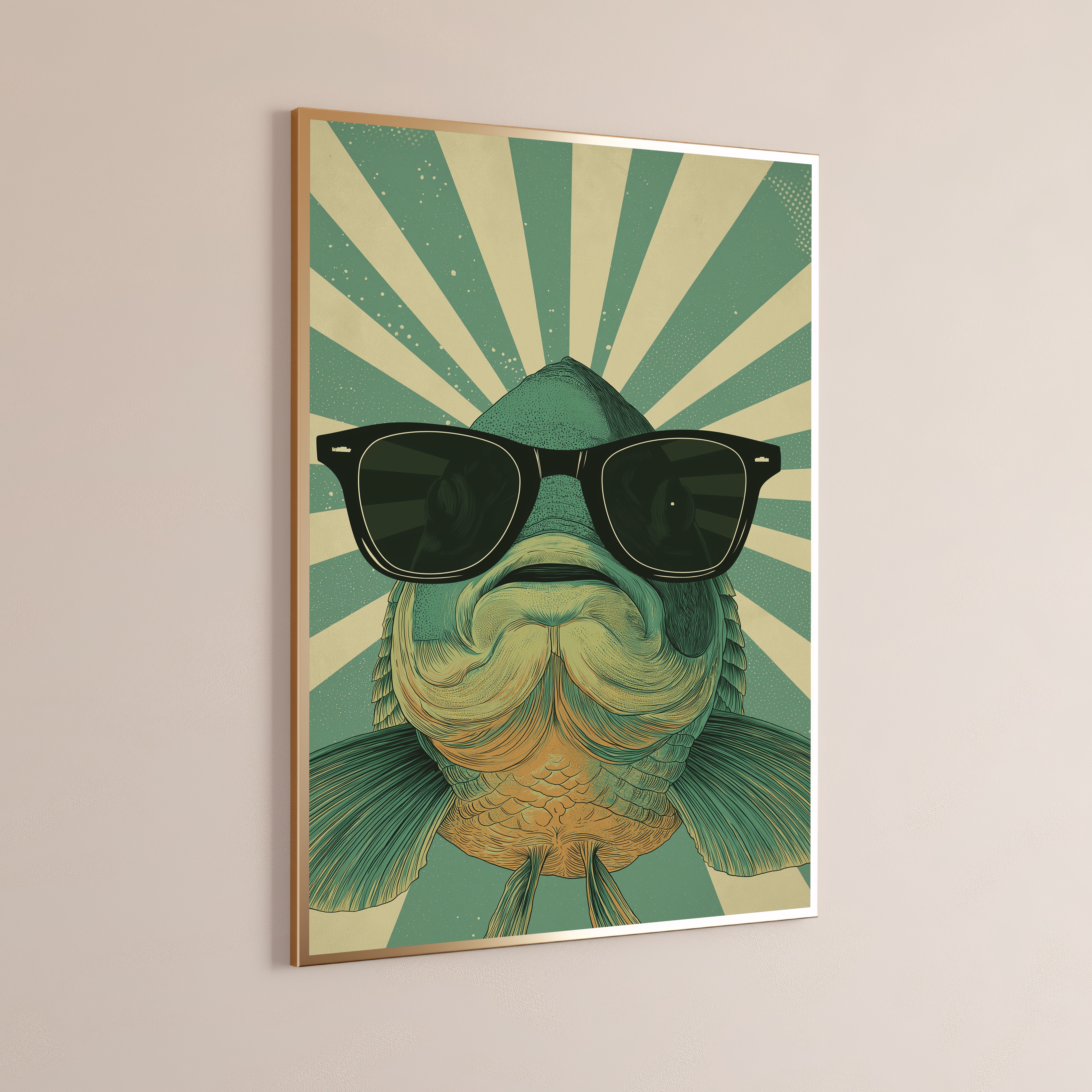 Cool Fish Sunglasses Pop Art Print