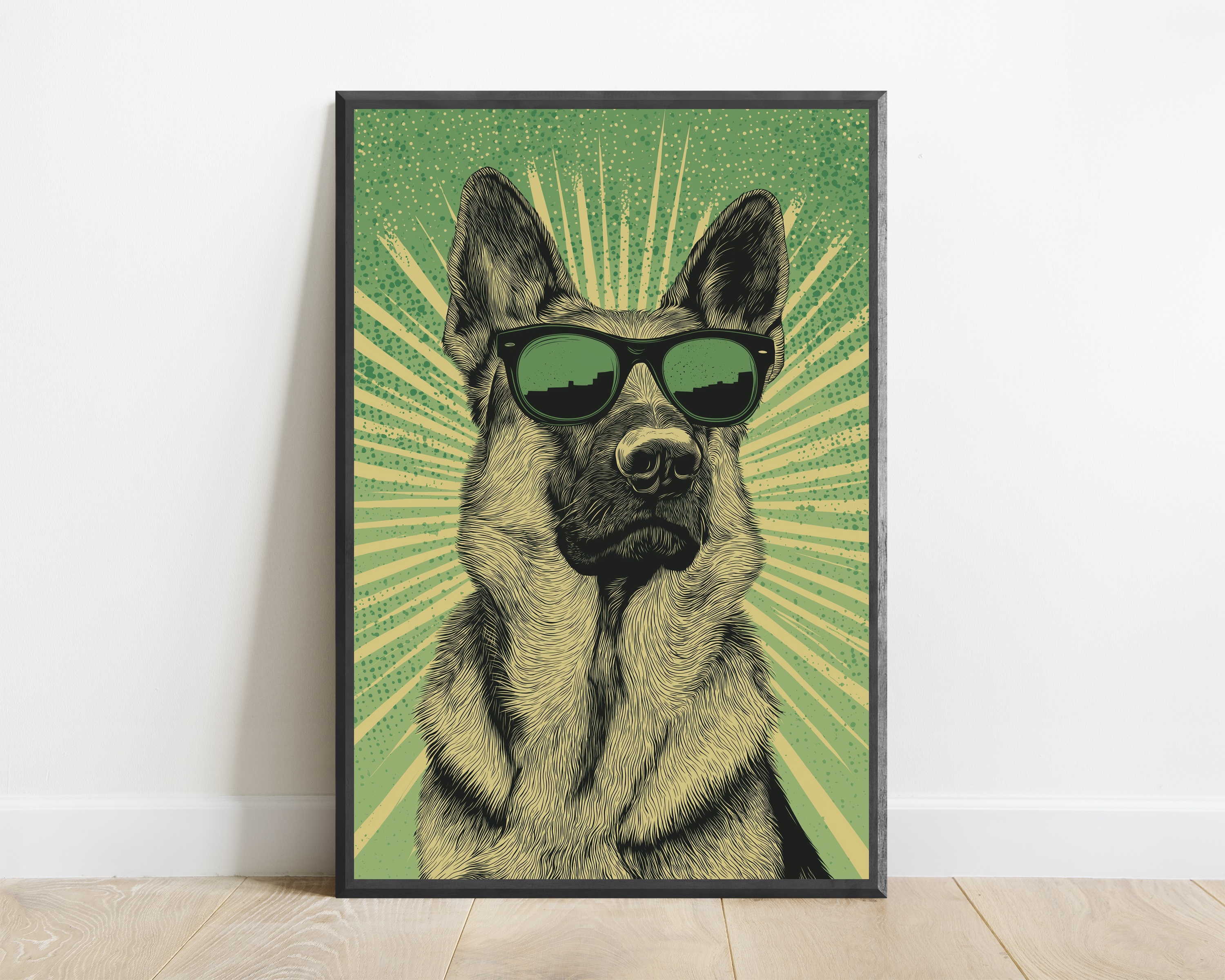 Cool German Shepherd Sunglasses Print