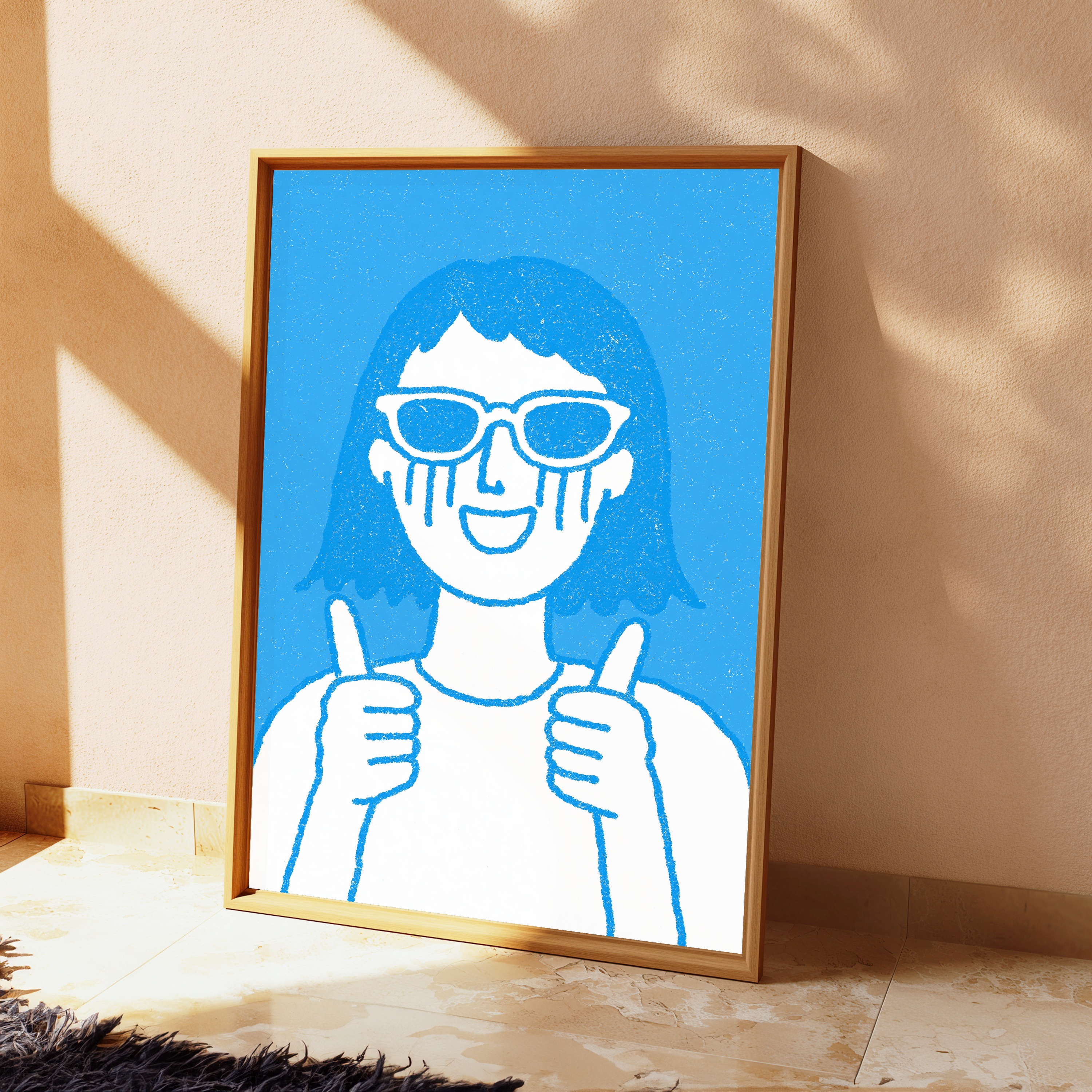 Cool Girl Sunglasses Pop Art Print view 2
