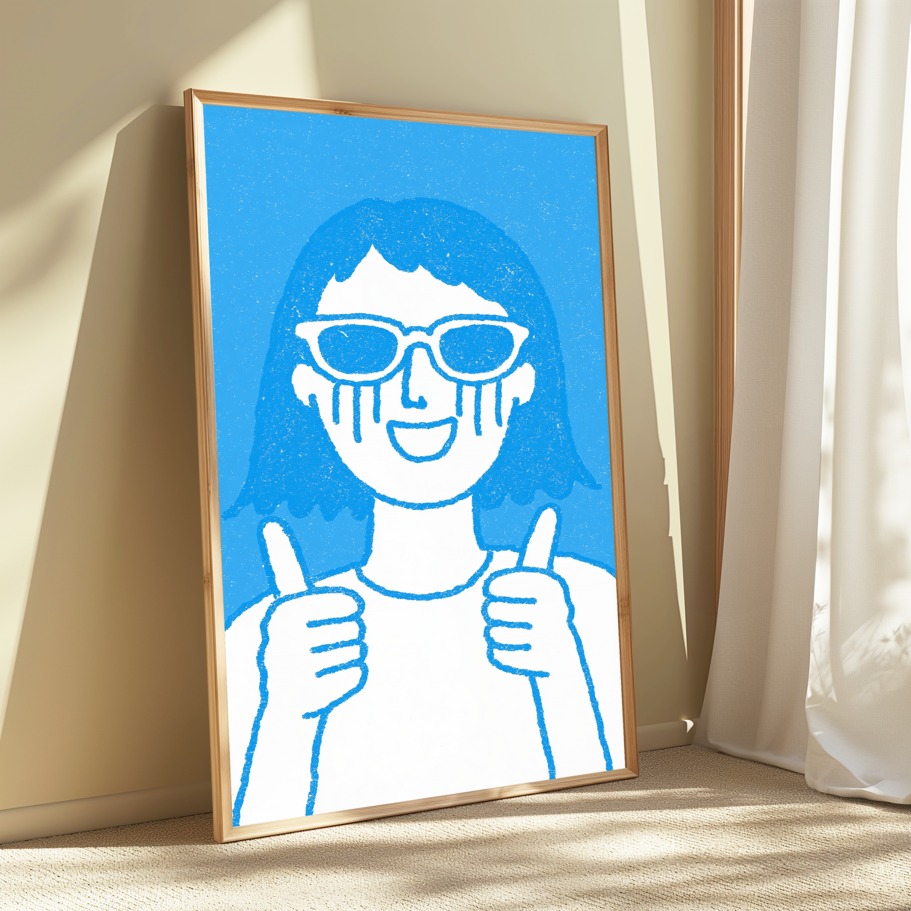 Cool Girl Sunglasses Pop Art Print view 3