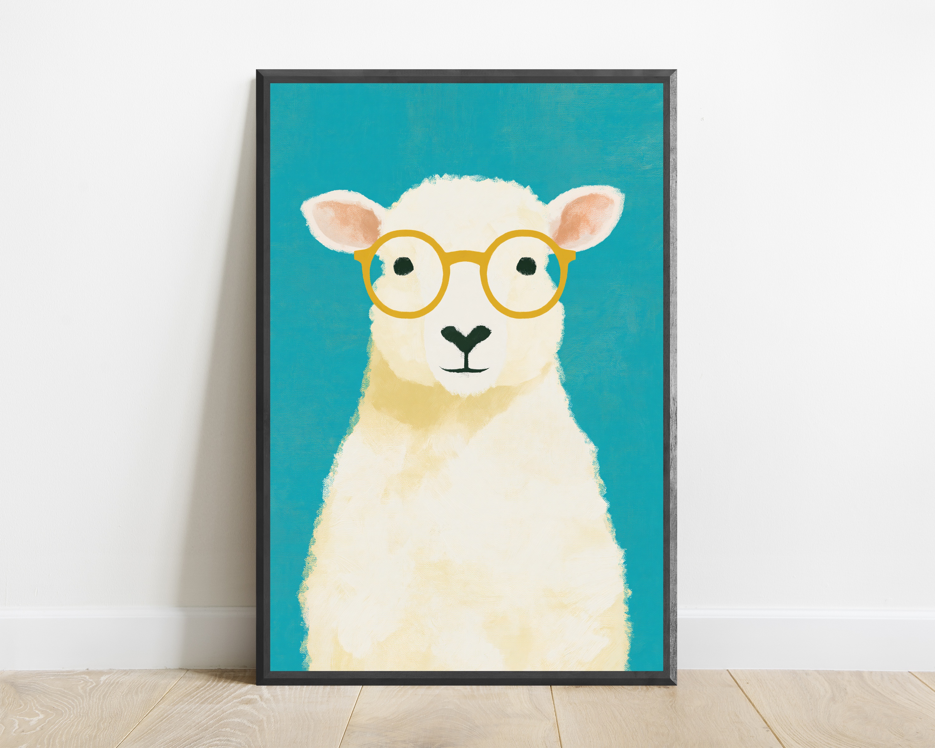 Sheep with Glasses Pop Art Print — view 1