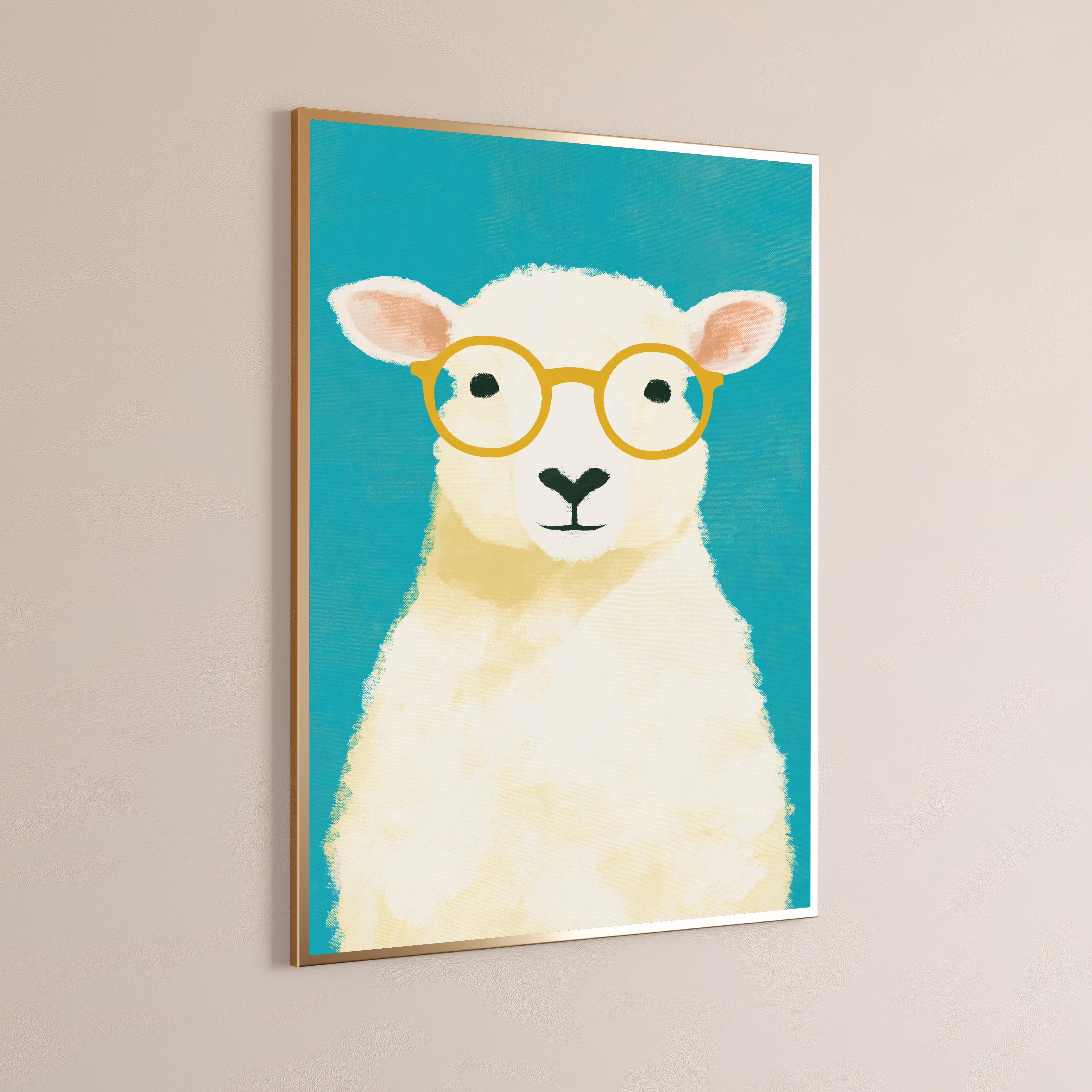 Sheep with Glasses Pop Art Print