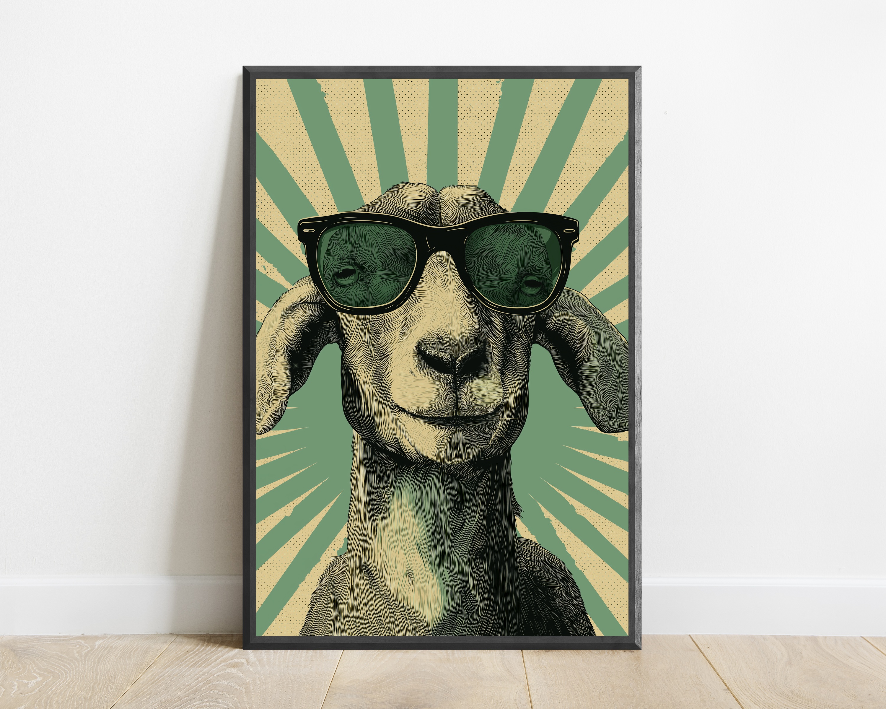 Cool Goat Sunglasses Print