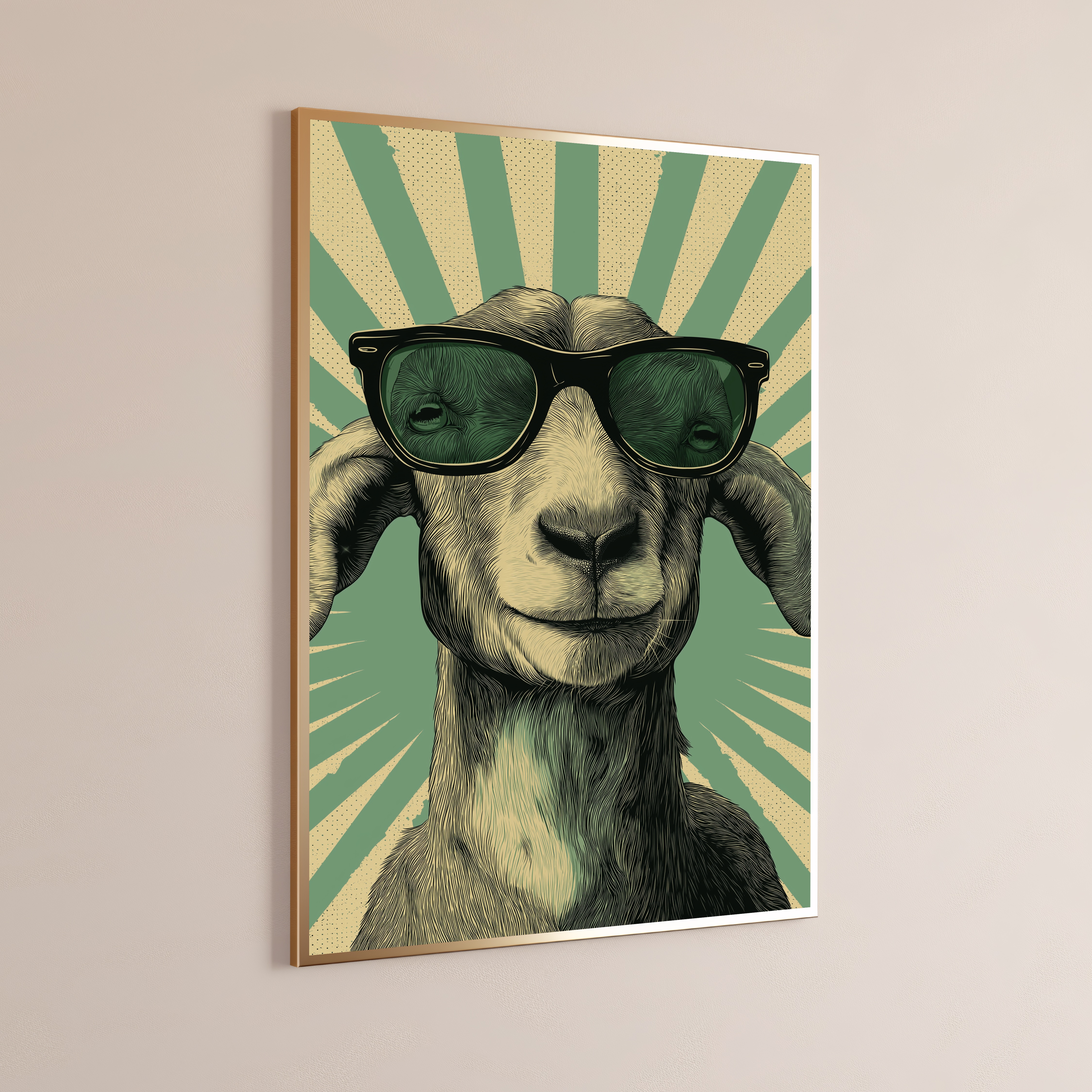 Cool Goat Sunglasses Print