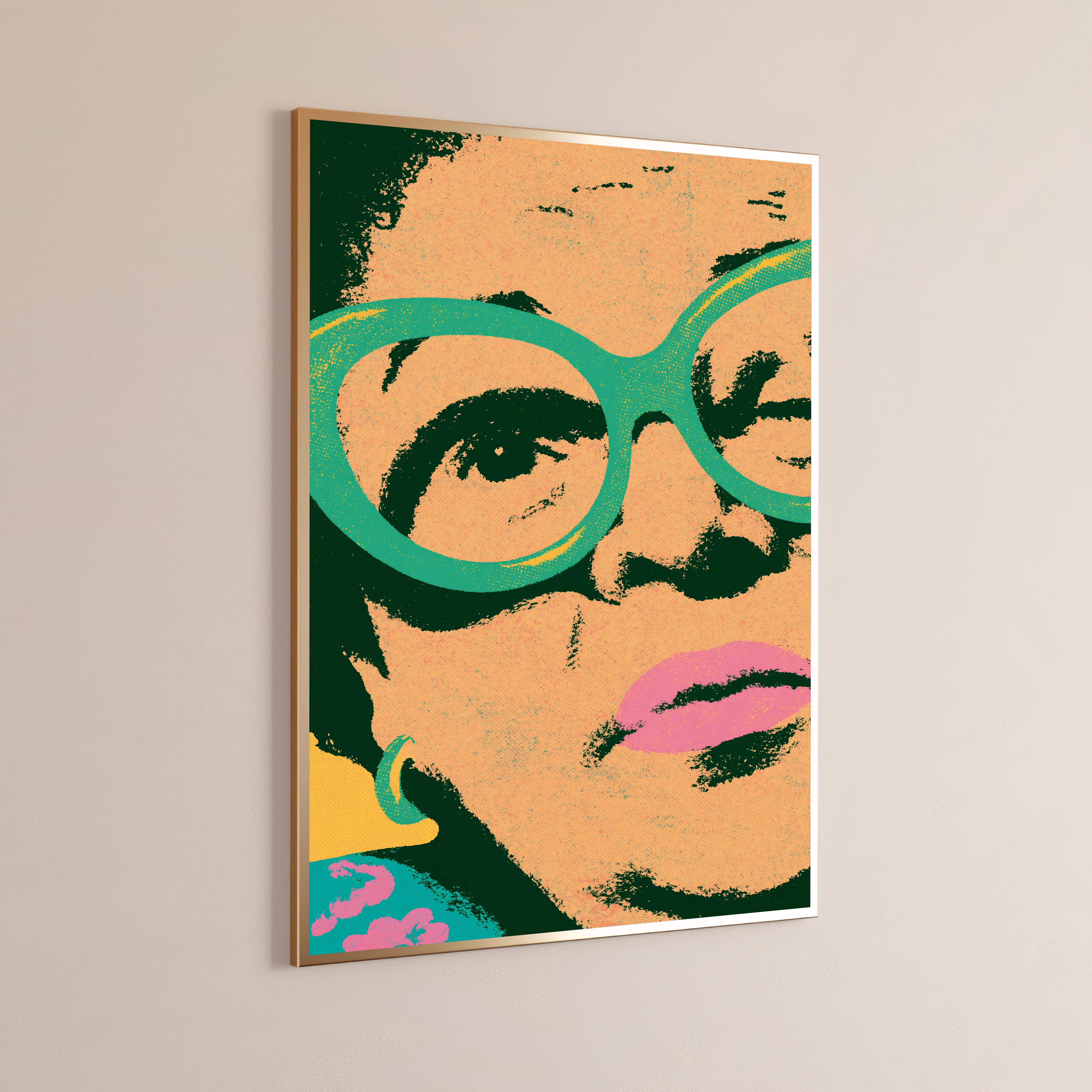 Retro Woman Glasses Pop Art Print
