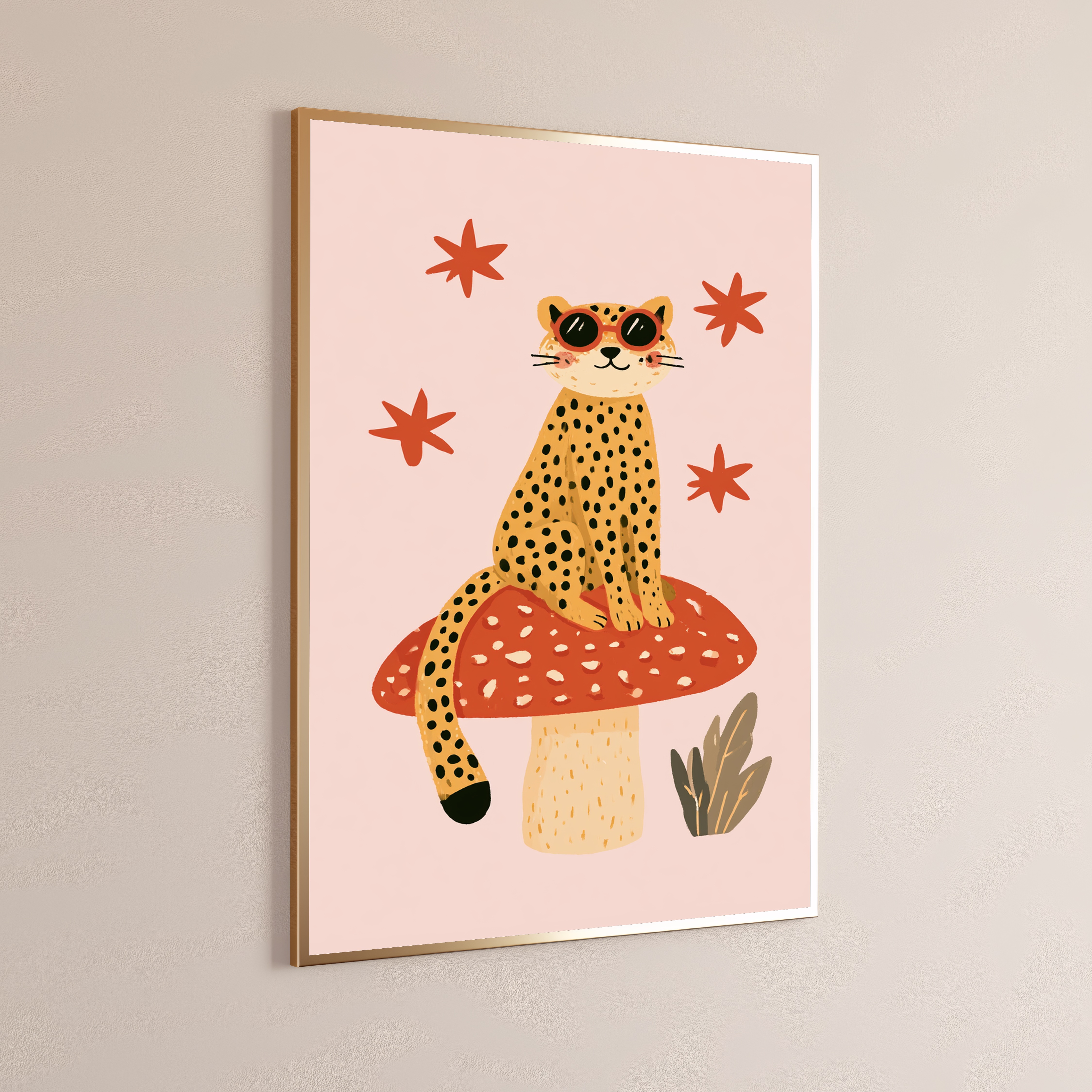 Cool Leopard Sunglasses Pop Art Print