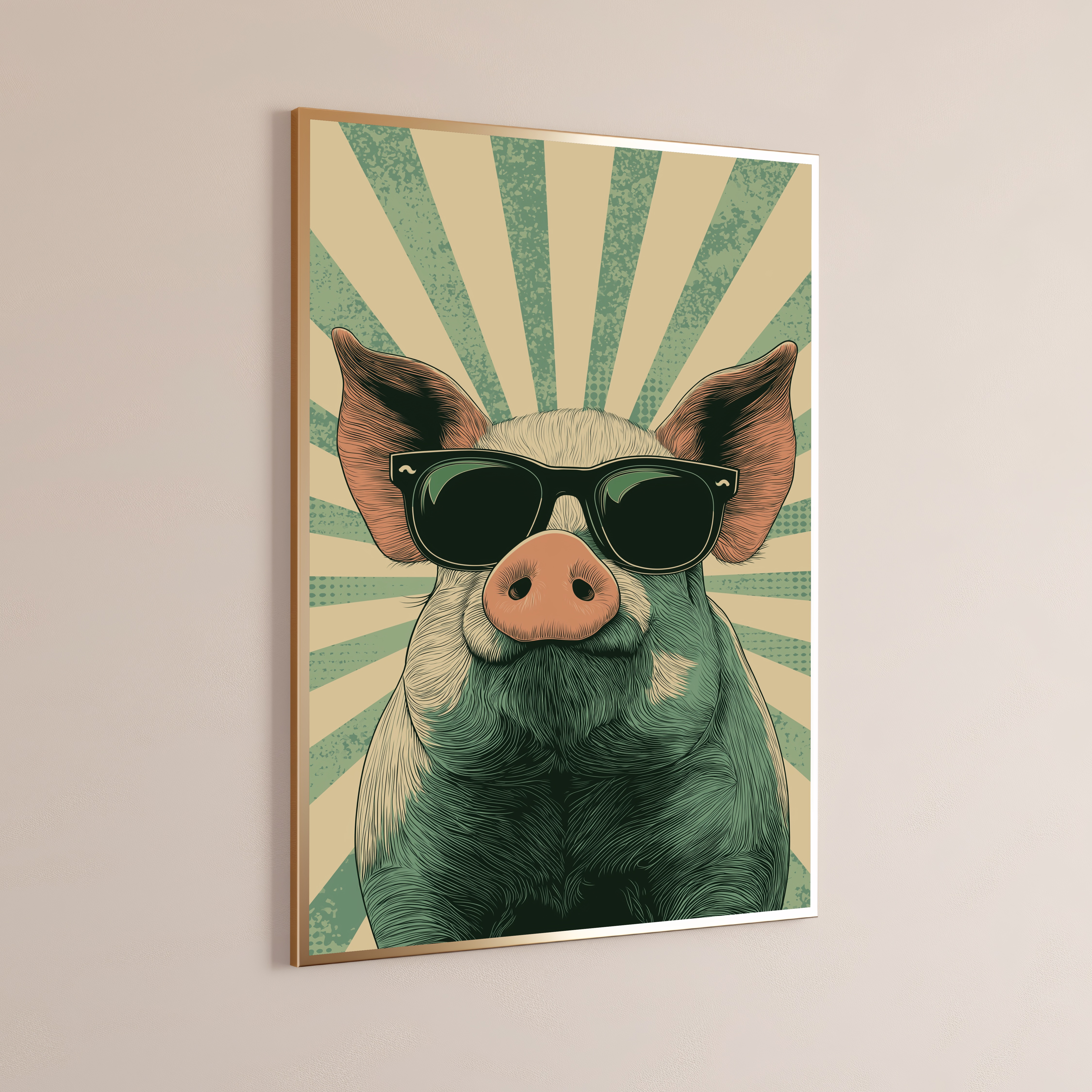 Cool Pig Sunglasses Print
