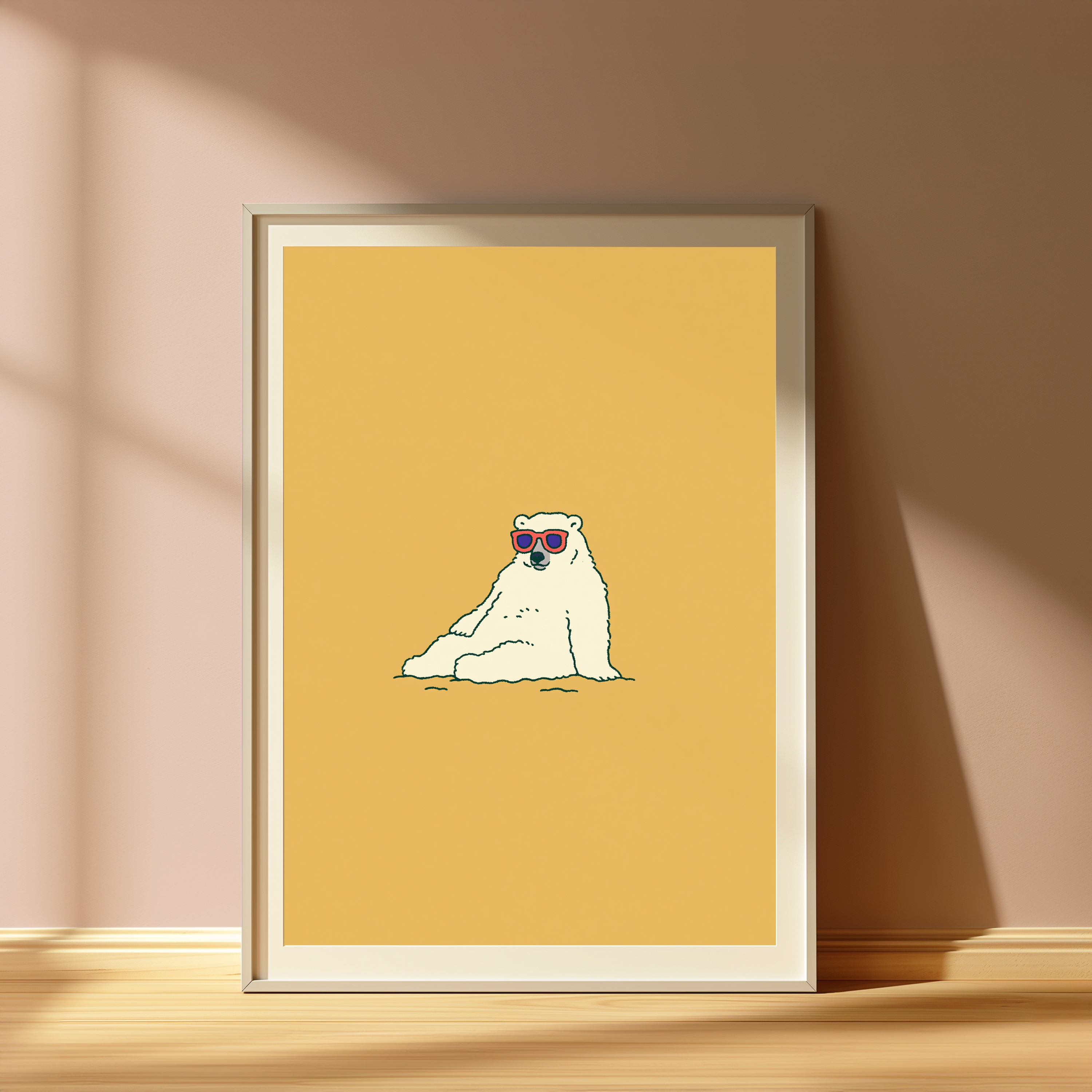 Cool Polar Bear Sunglasses Pop Art Print view 4