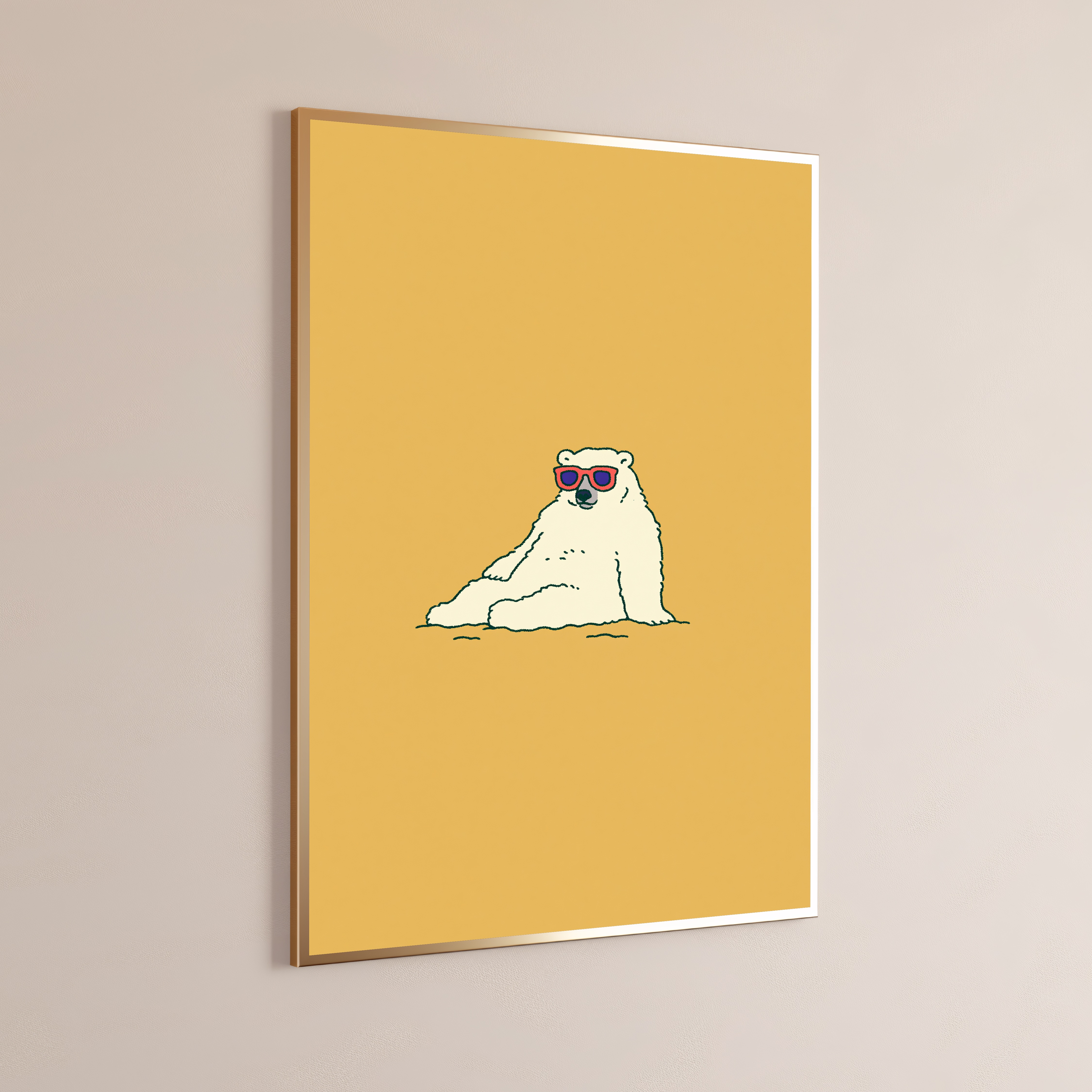 Cool Polar Bear Sunglasses Pop Art Print