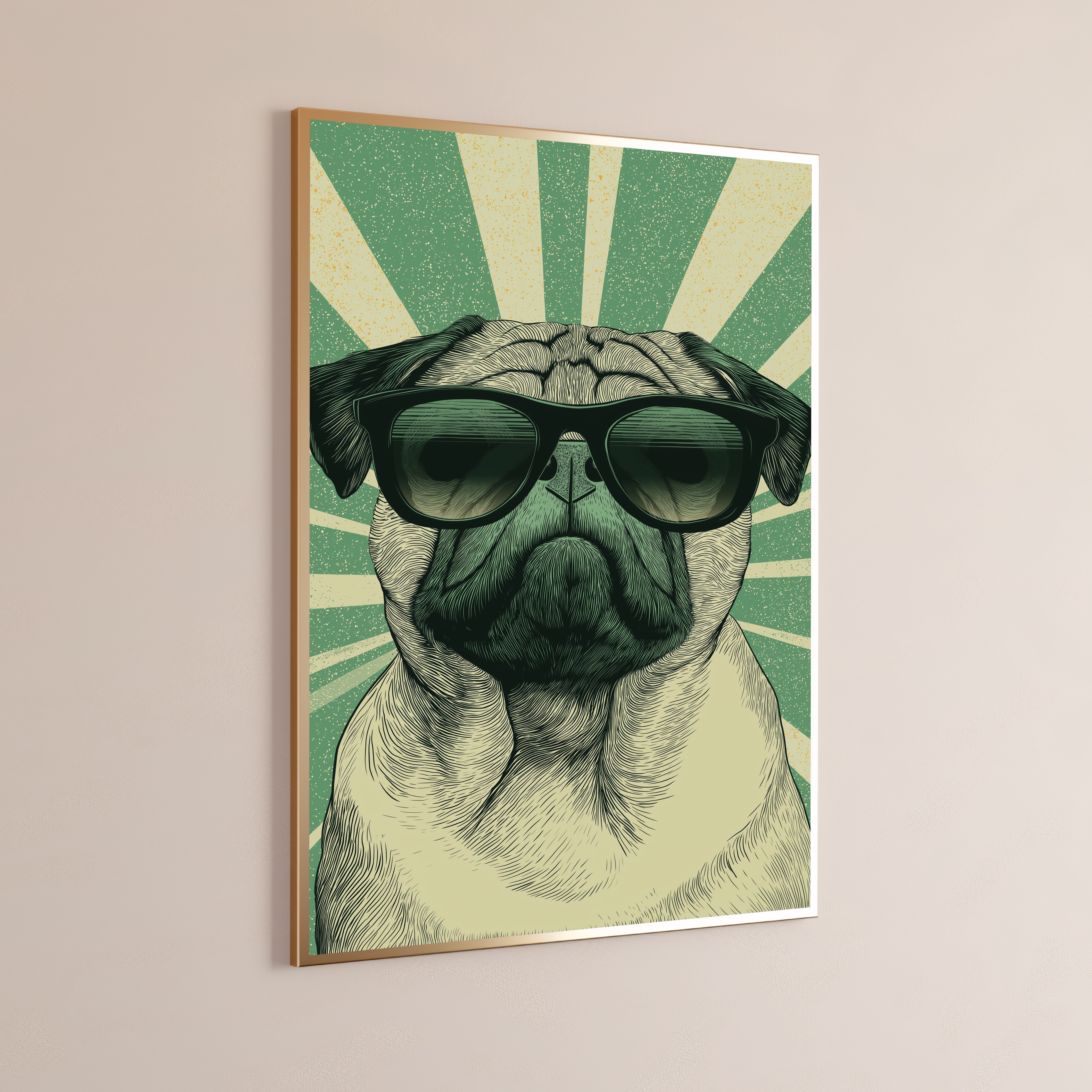 Cool Pug Sunglasses Print