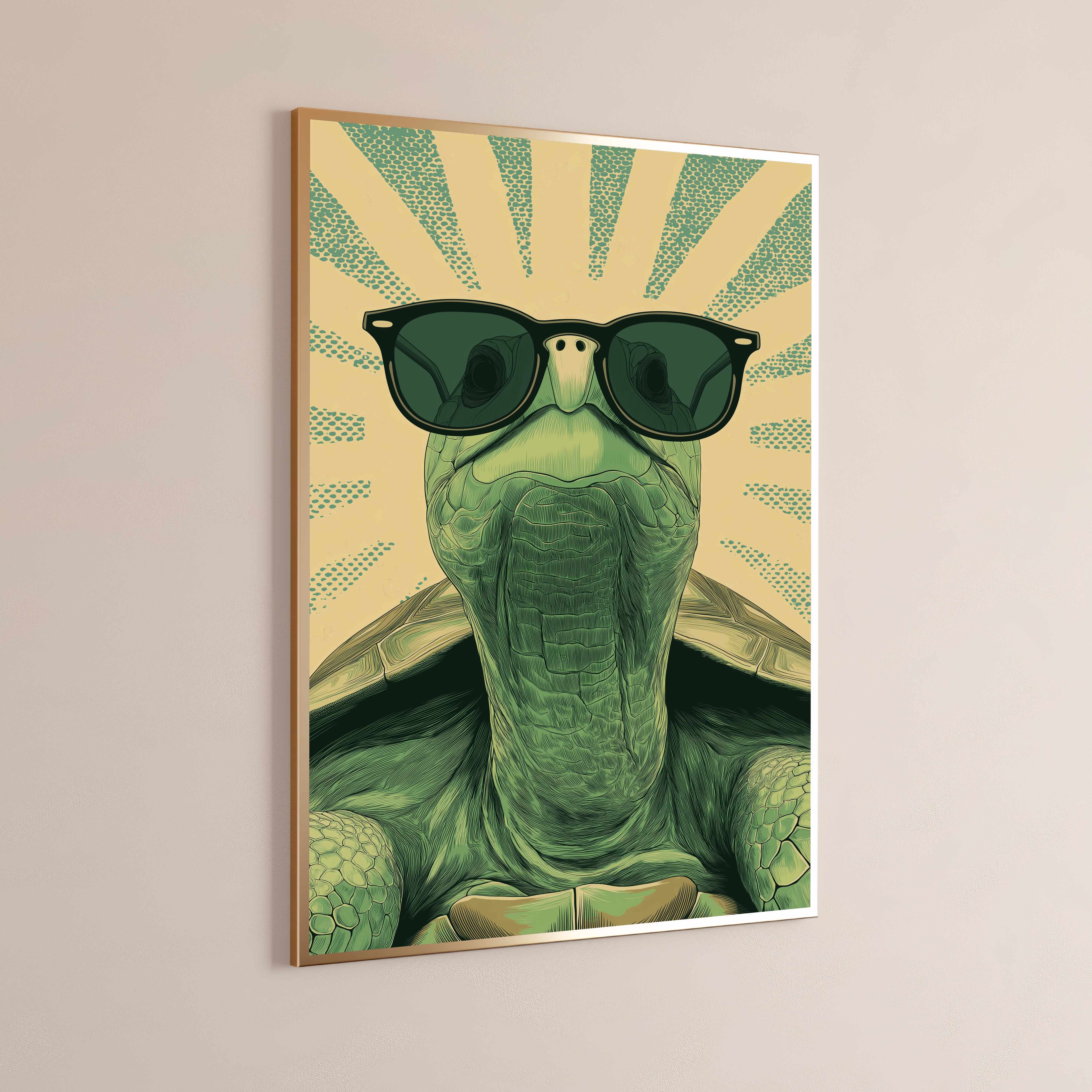 Cool Turtle Portrait Print