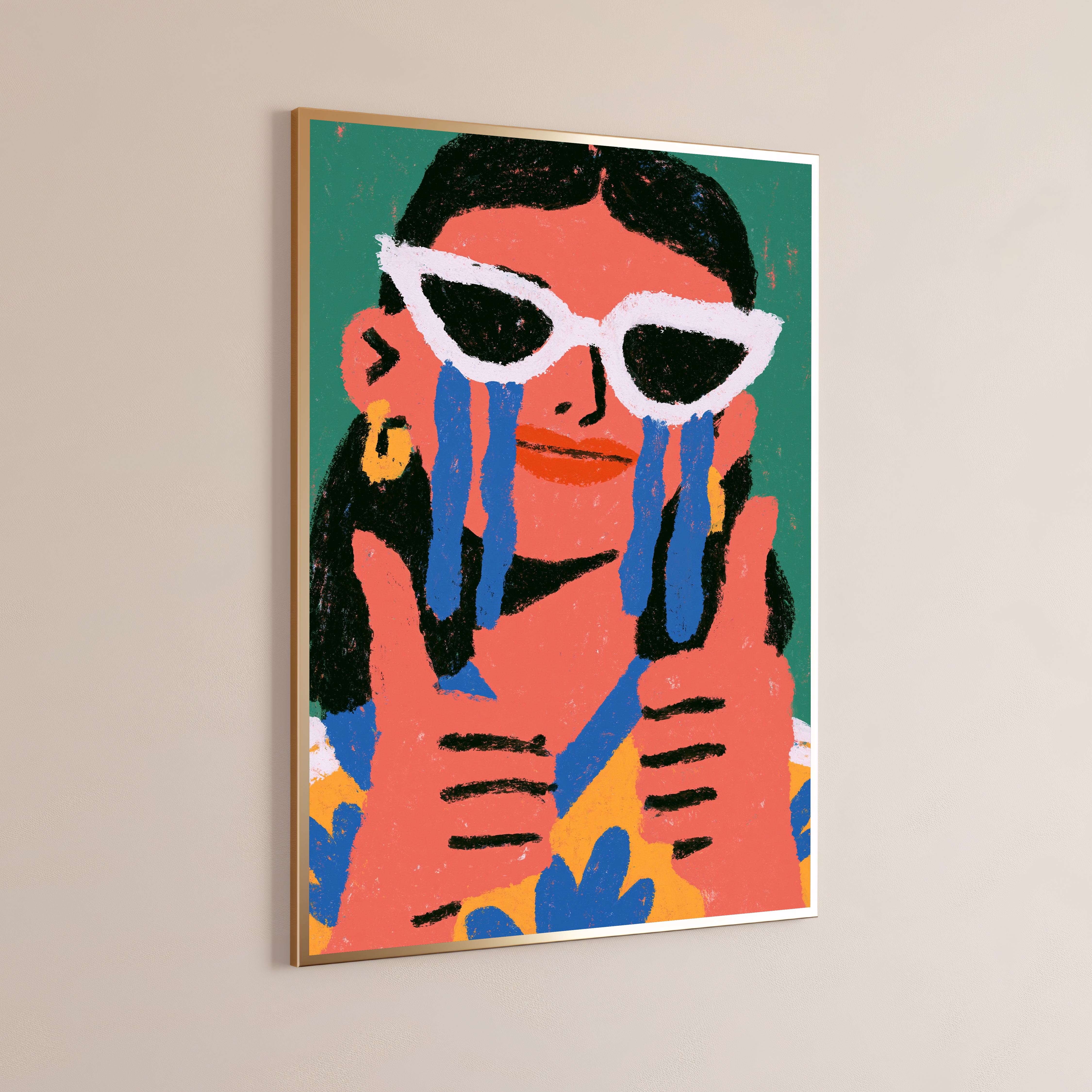Cool Woman Sunglasses Pop Art Print