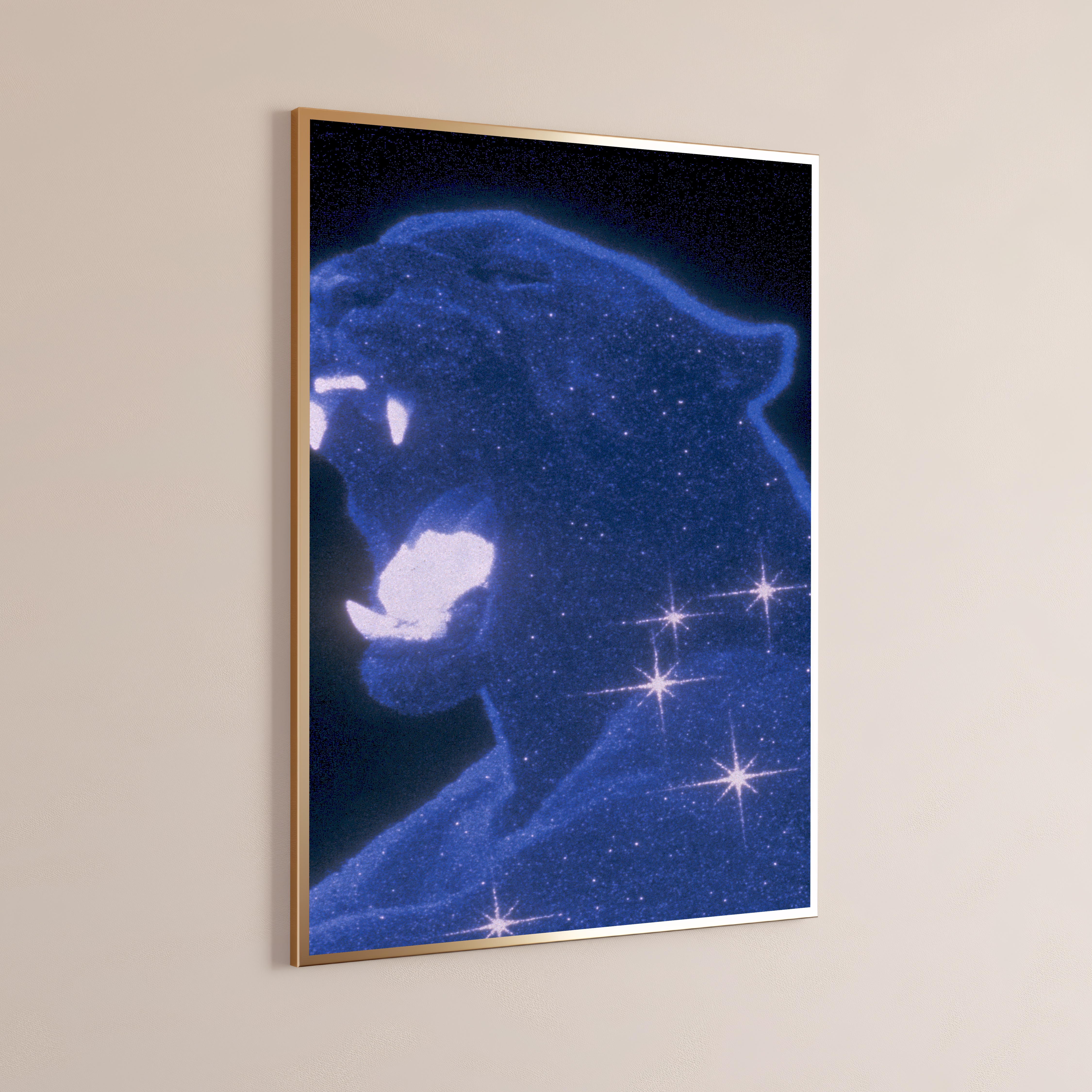 Cosmic Bear Starry Night Wall Art