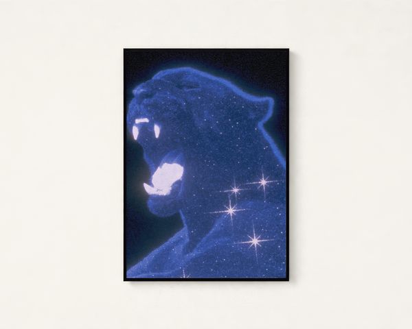 Cosmic Panther Starry Night Print