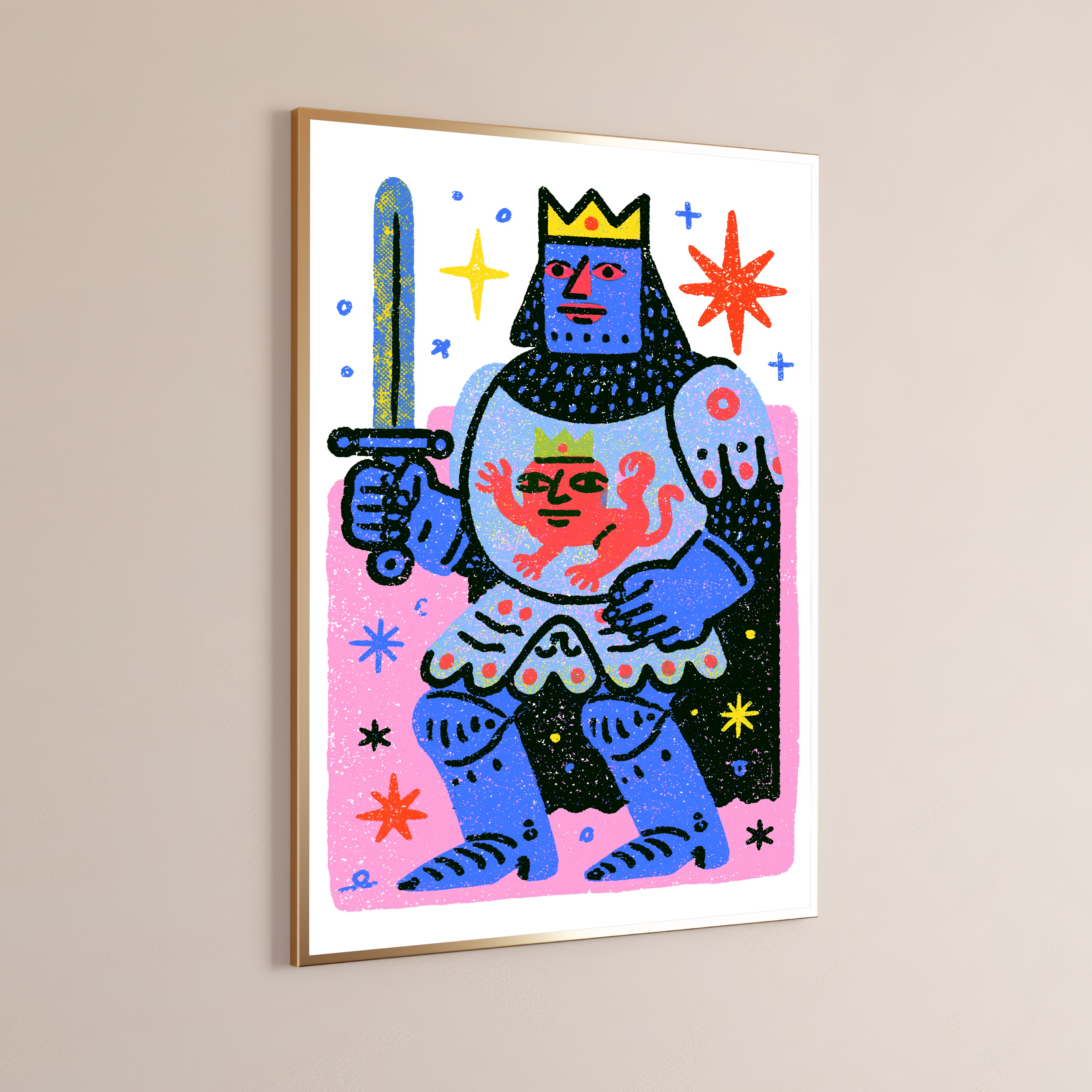 Cosmic King Pop Art Print