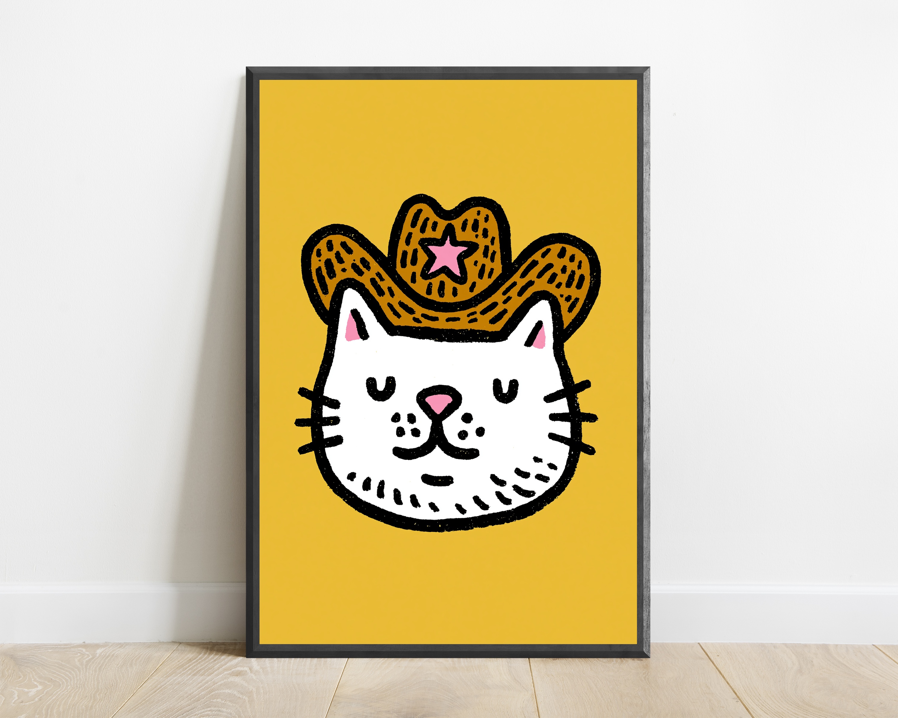 Cowboy Cat Pop Art Print