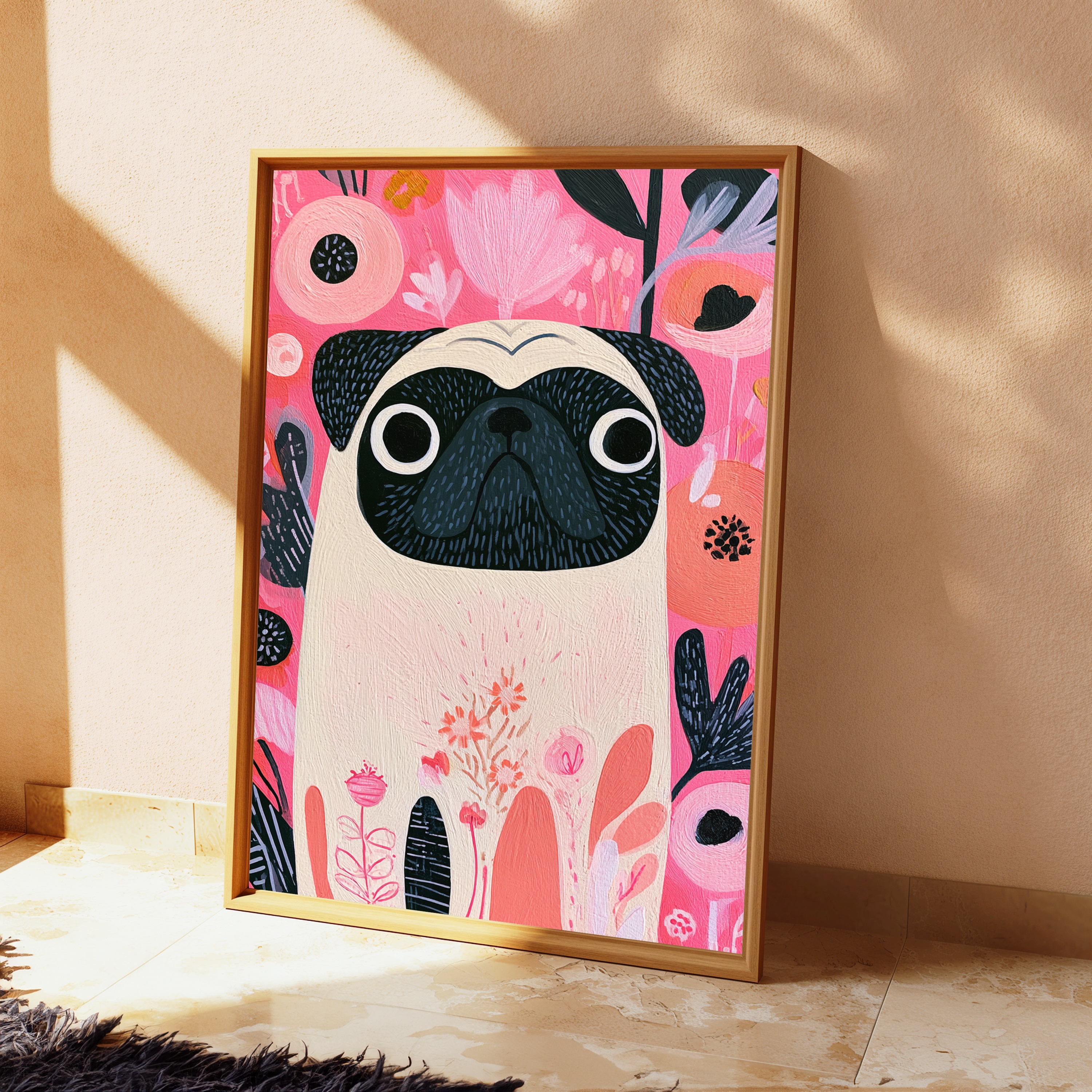 Cute Pug Pop Art Print view 2