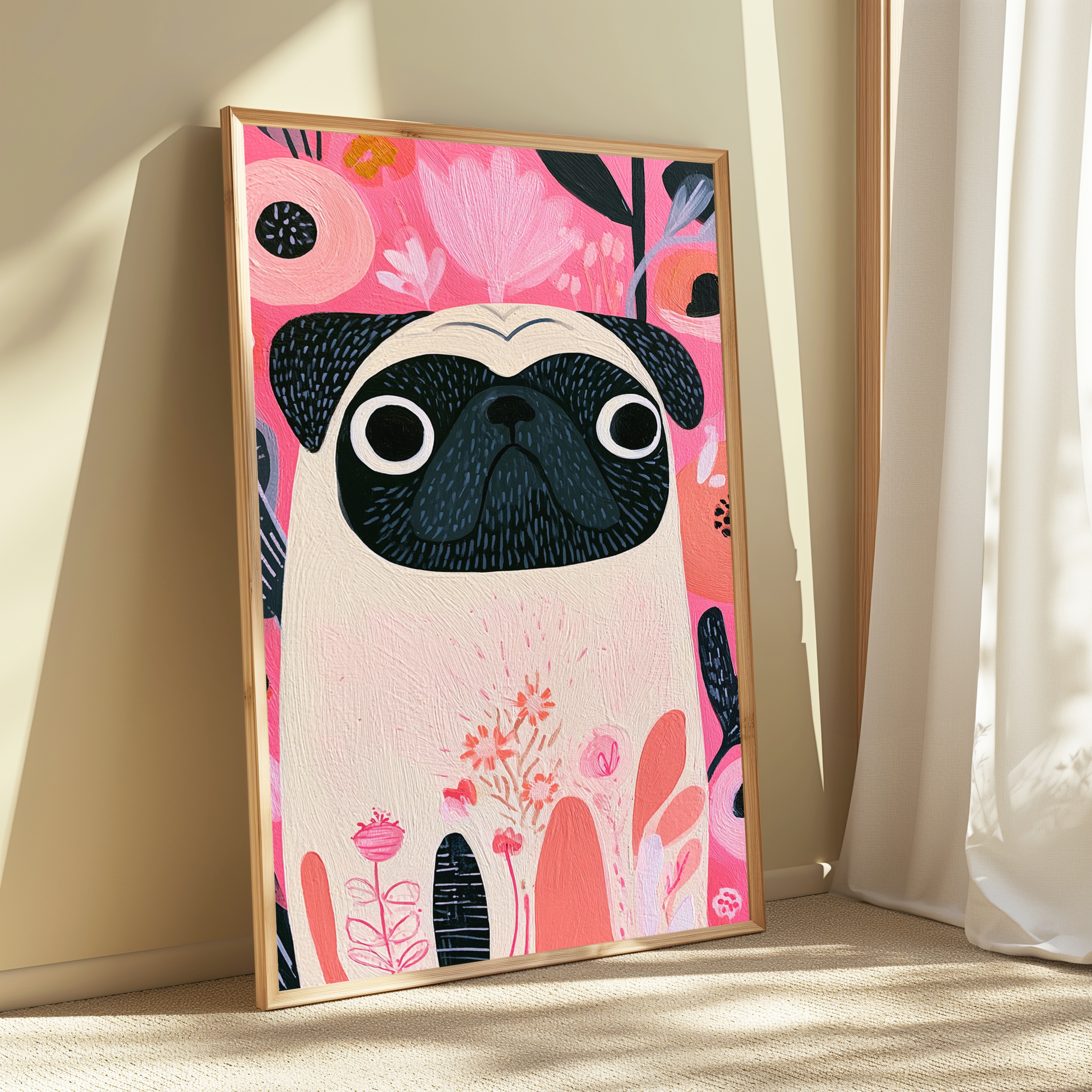 Cute Pug Pop Art Print view 3