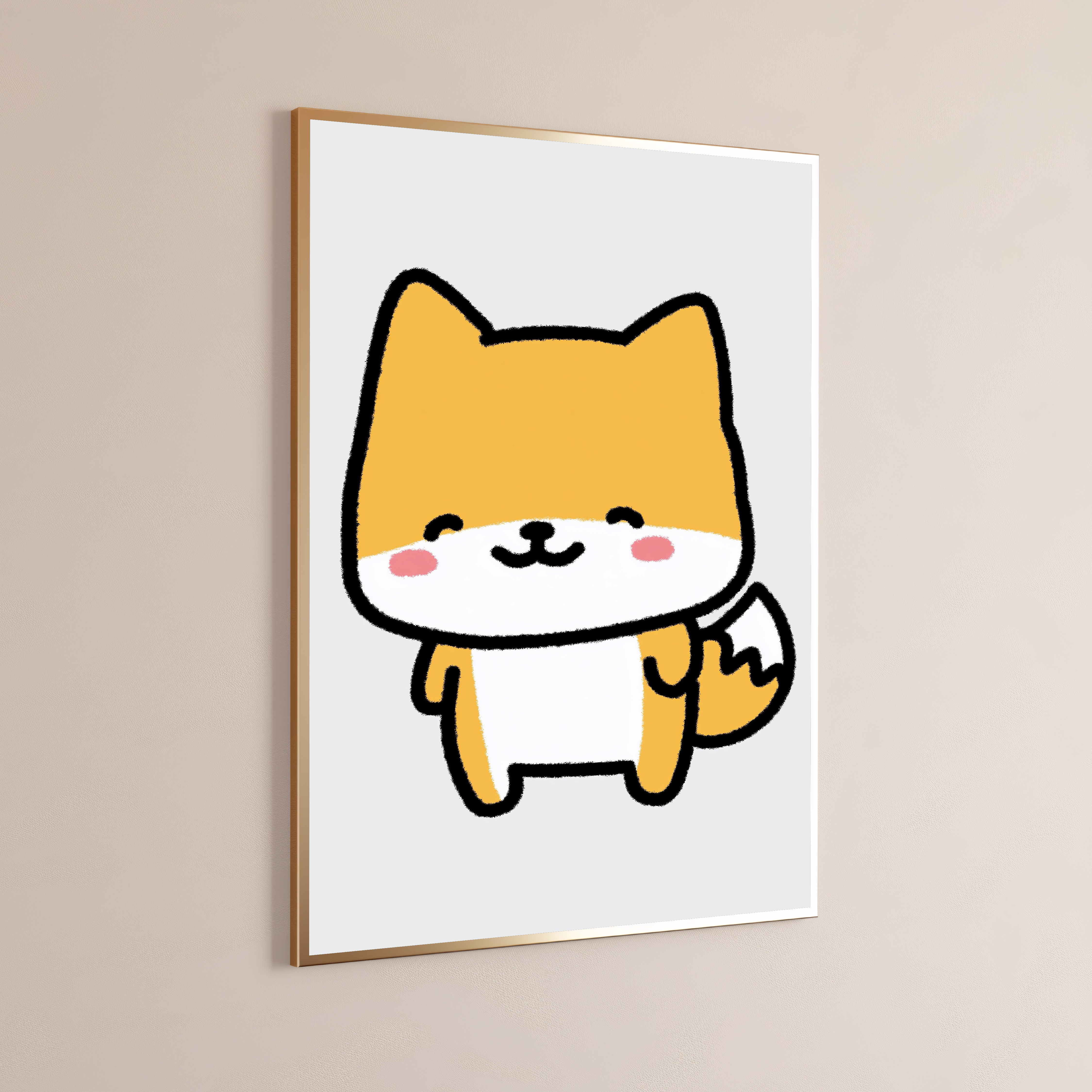 Cute Smiling Fox Pop Art Print