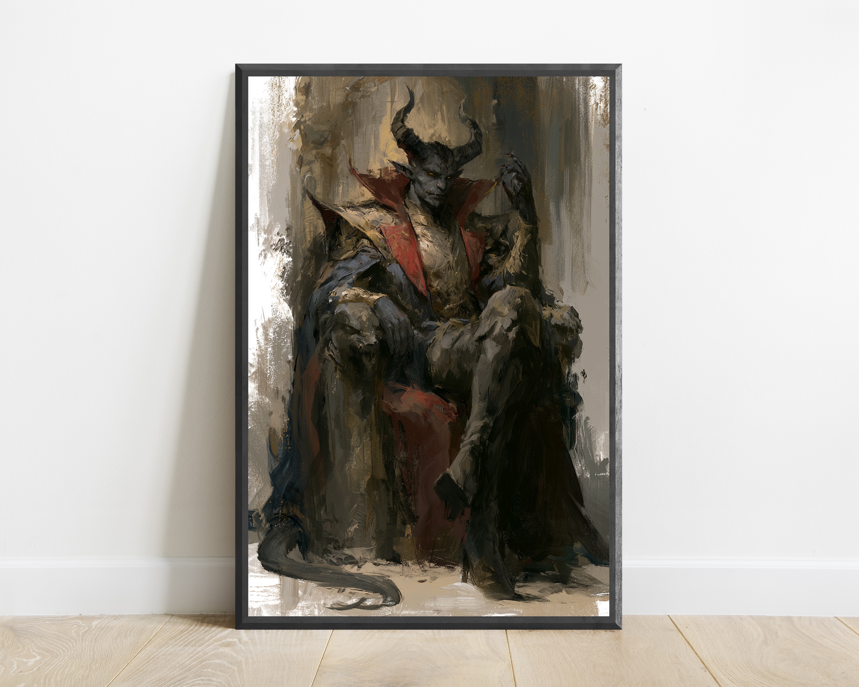 Demon King Horned Warrior Pop Art Print