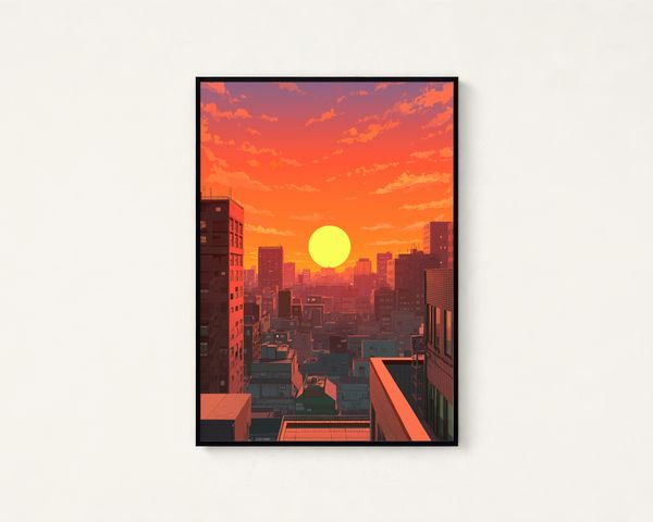 Anime Tokyo Rooftop Print