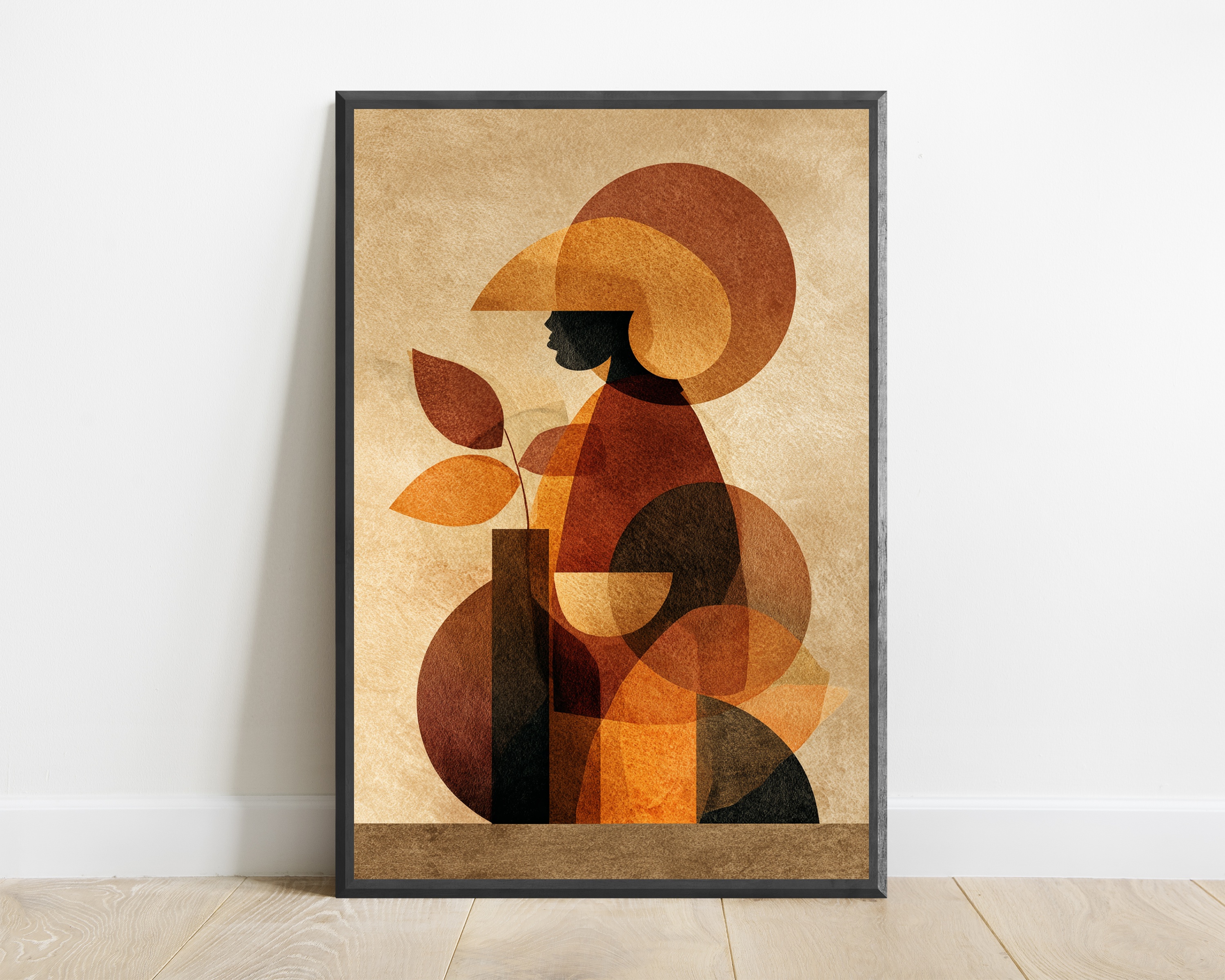 Autumn Woman Abstract Art Print — view 1