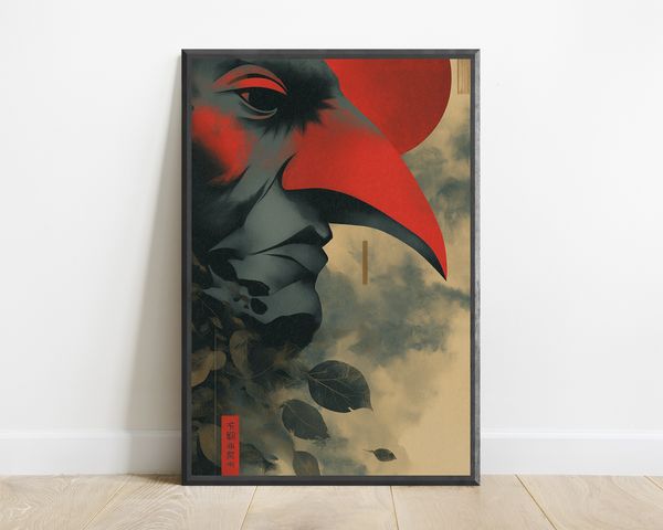Red Sun Geisha Portrait