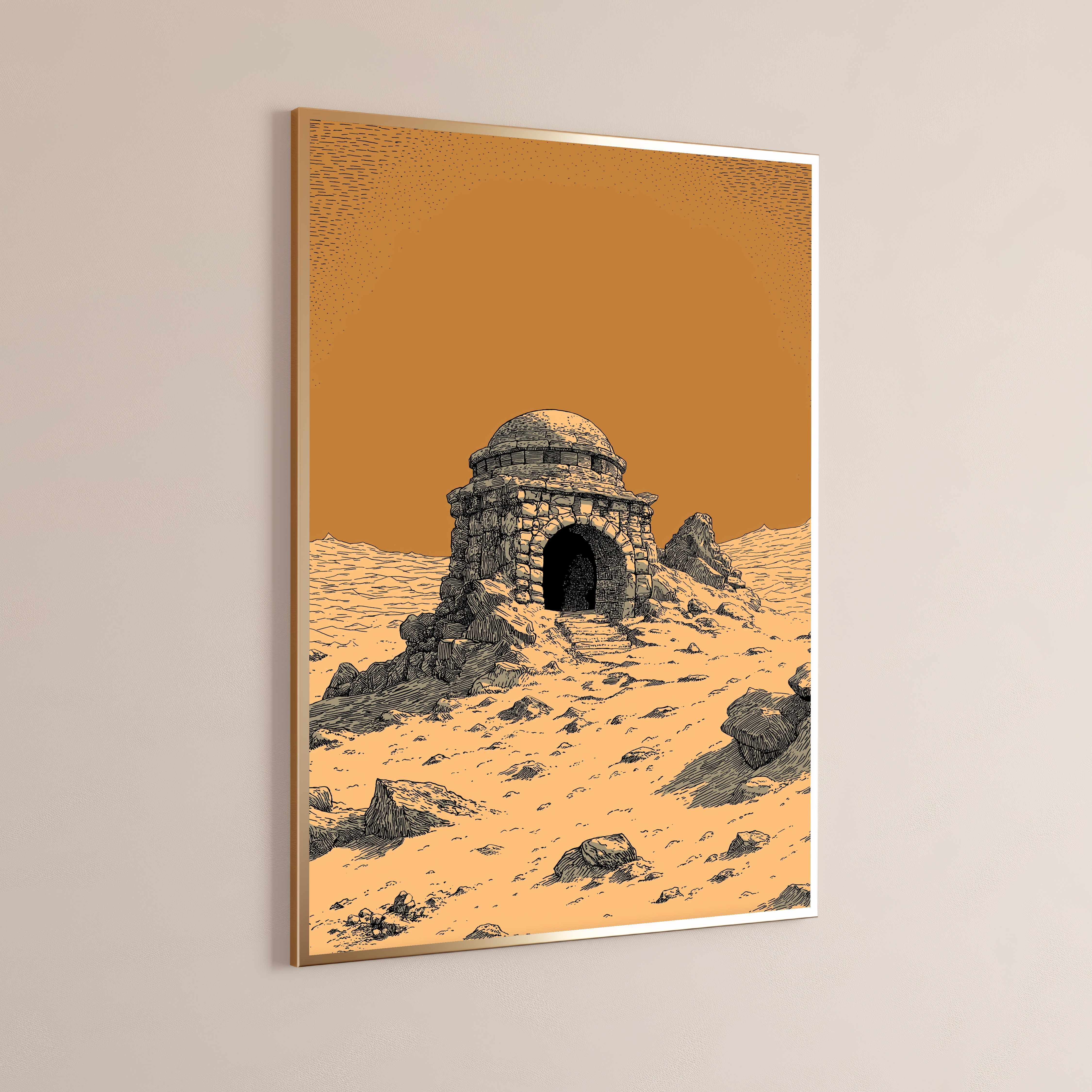 Desert Ruins Minimalist Print