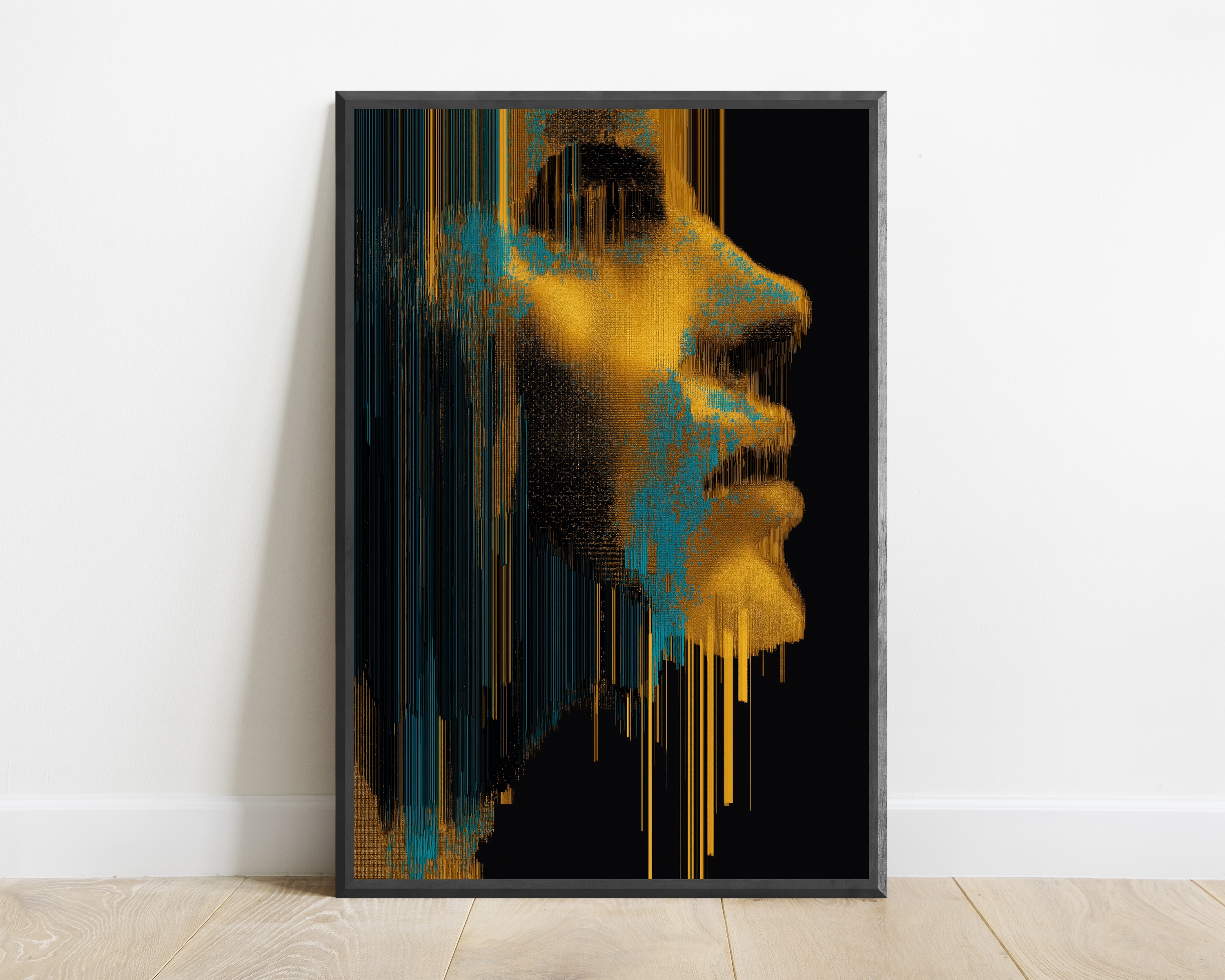 Golden Profile Portrait Print — view 1