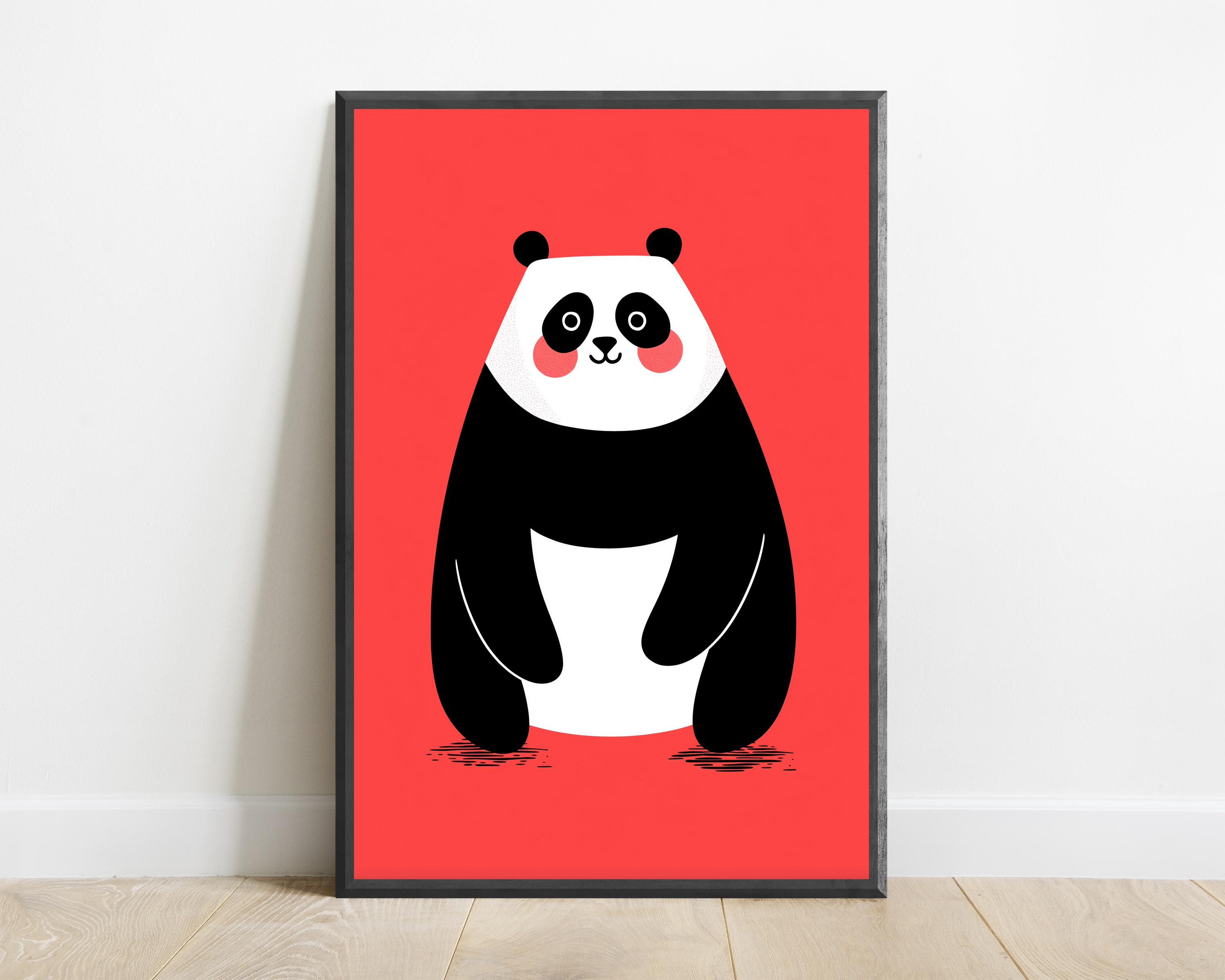 Cute Panda Wall Art Print — view 1